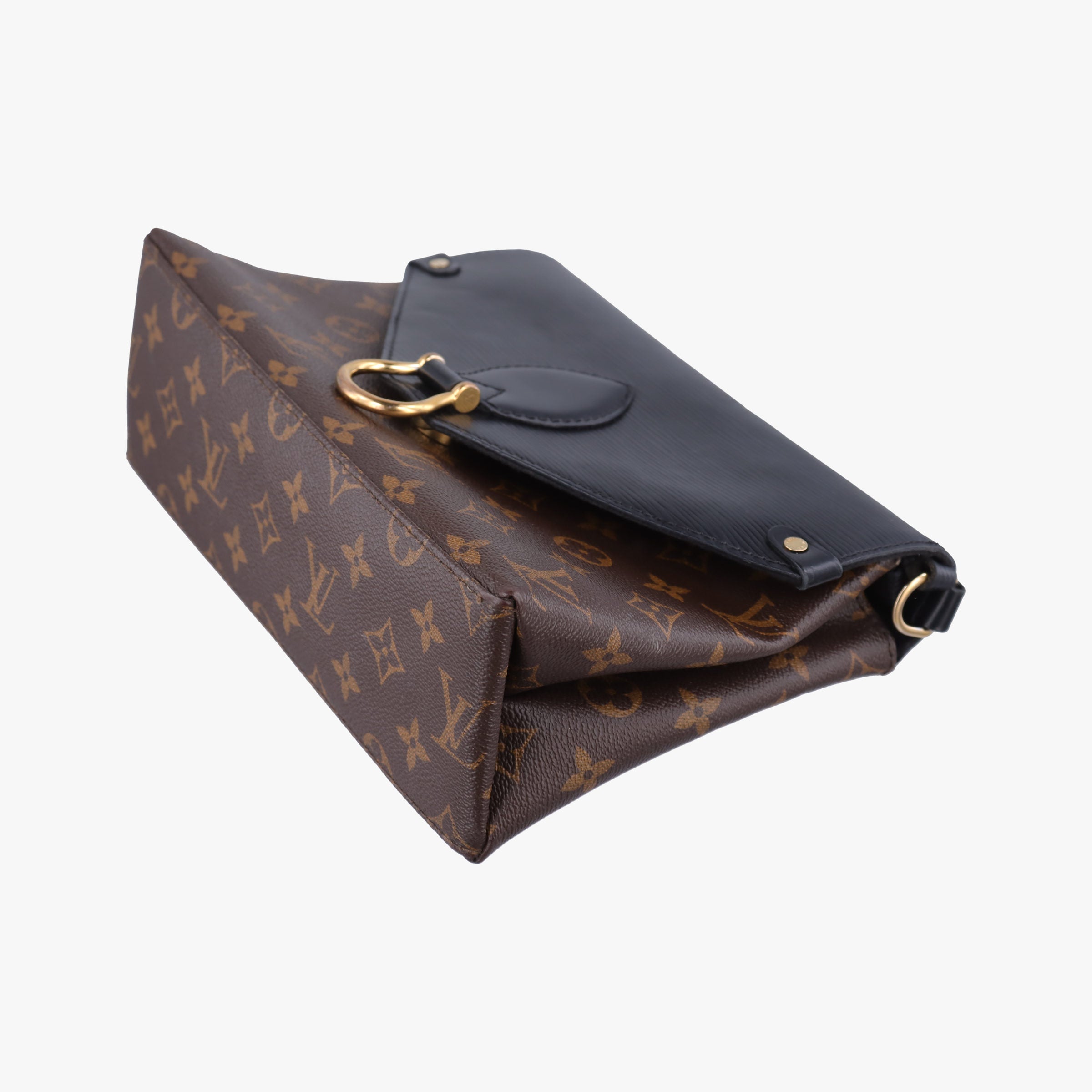 Pre-owned Louis Vuitton Saint Michel Freesia Brown×Noir Monogram Canvas×epi M44030 shoulderbag | stylenewstar