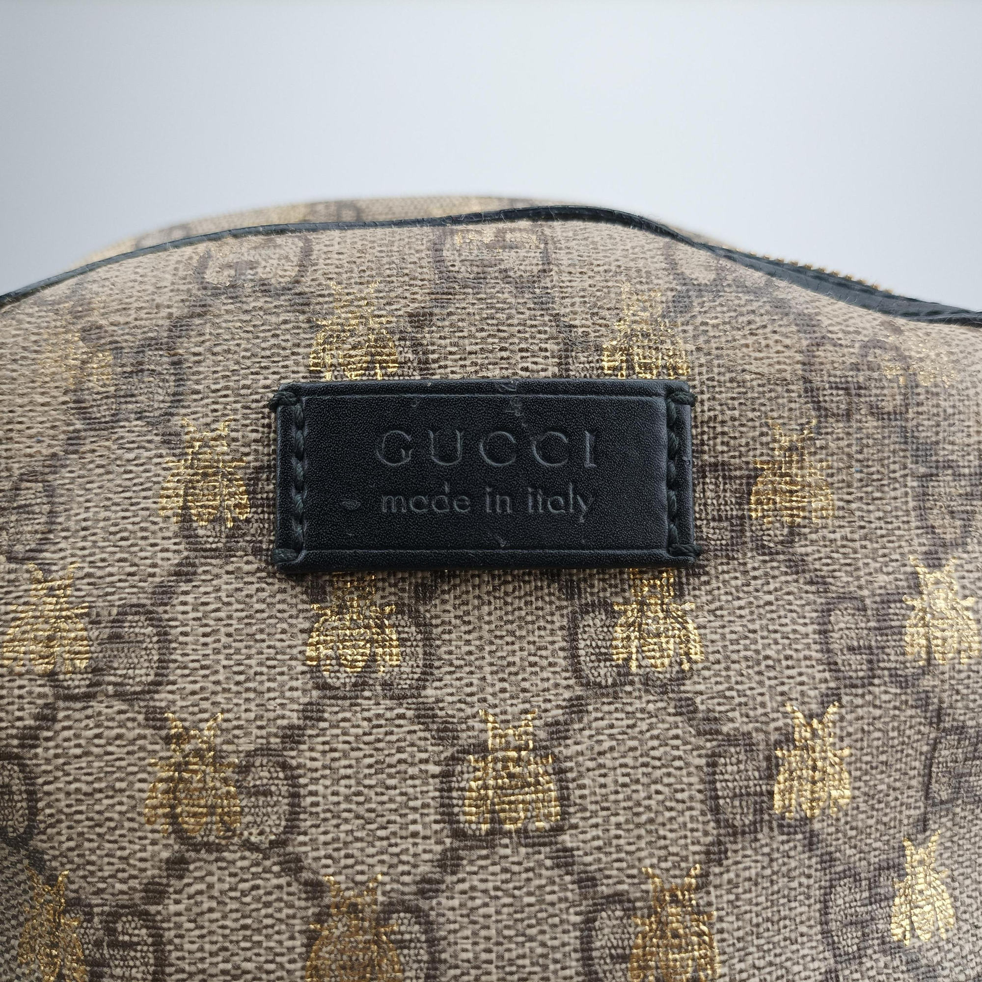 Pre-owned Gucci GG Supreme Tian Brown PVC coated canvas 427042 backpack/rucksack | stylenewstar