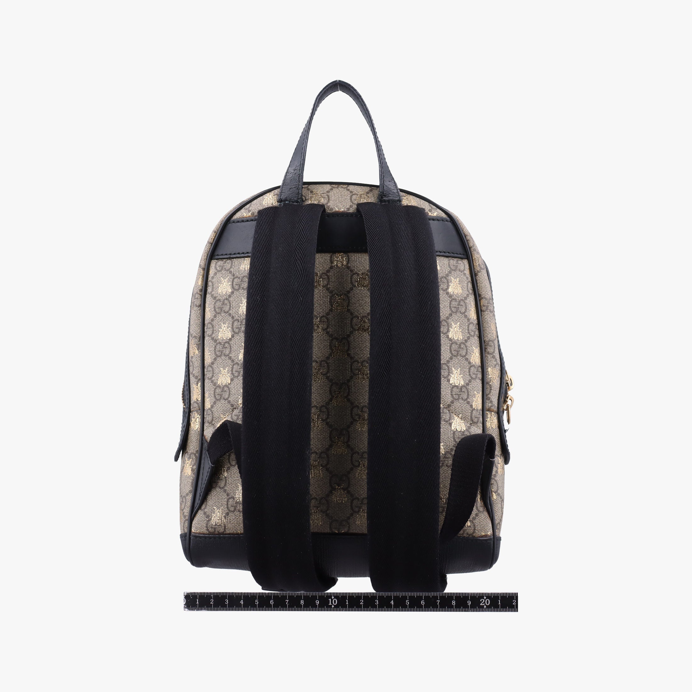 Pre-owned Gucci GG Supreme Tian Brown PVC coated canvas 427042 backpack/rucksack | stylenewstar