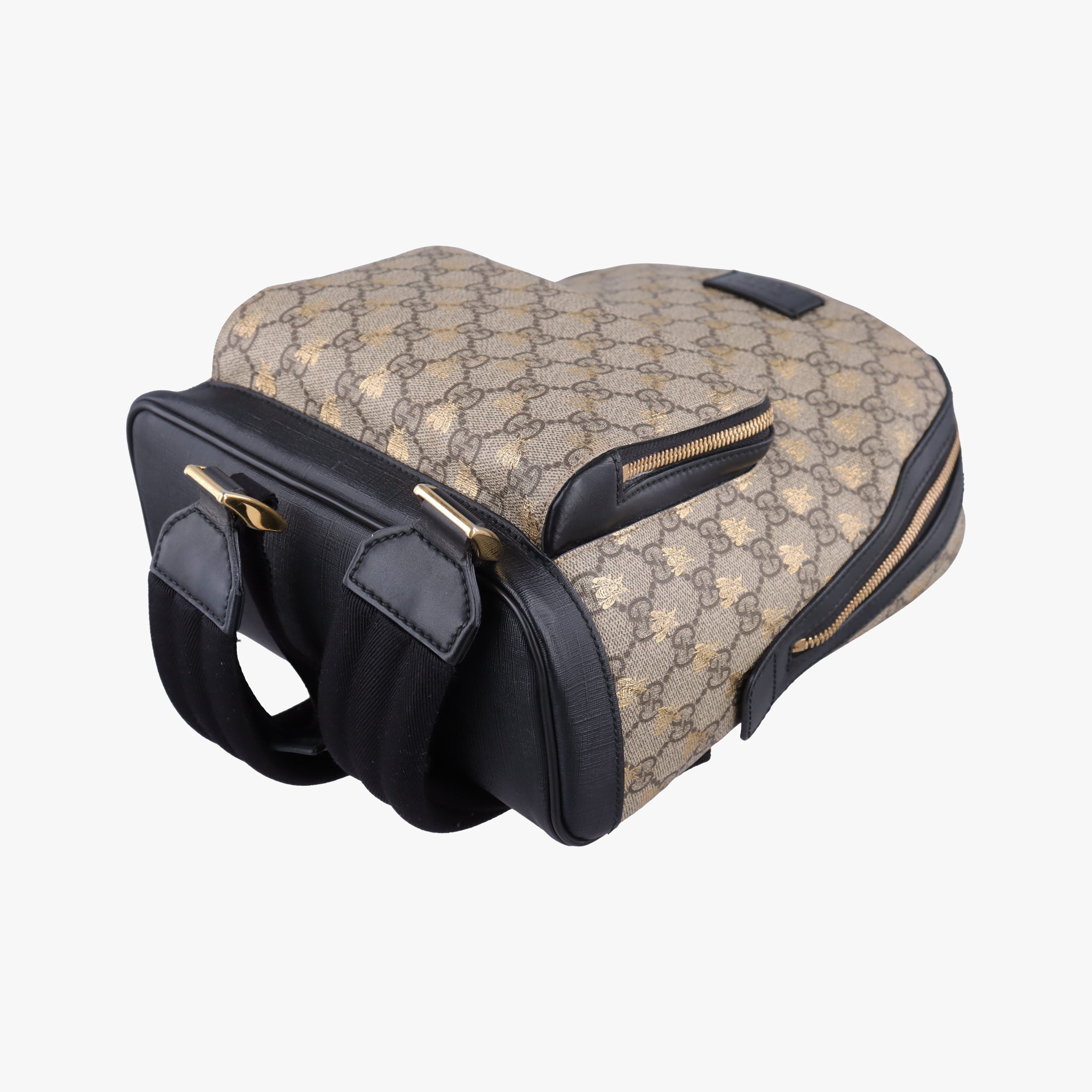 Pre-owned Gucci GG Supreme Tian Brown PVC coated canvas 427042 backpack/rucksack | stylenewstar