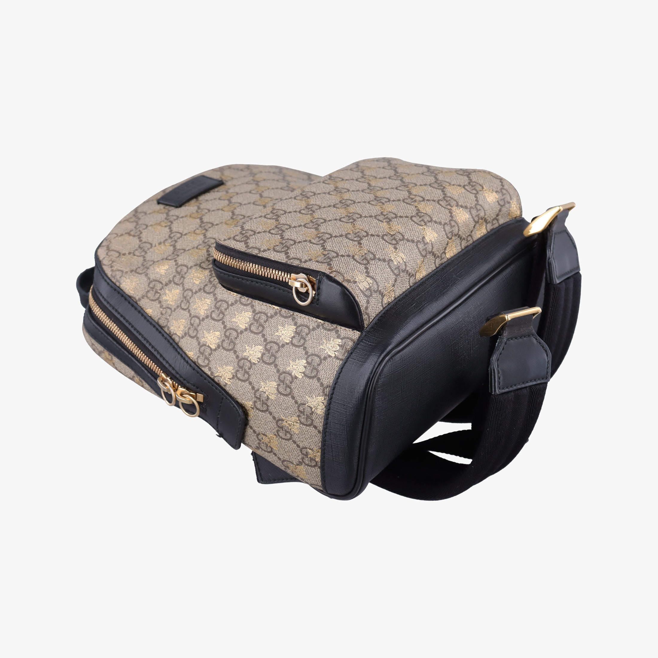 Pre-owned Gucci GG Supreme Tian Brown PVC coated canvas 427042 backpack/rucksack | stylenewstar