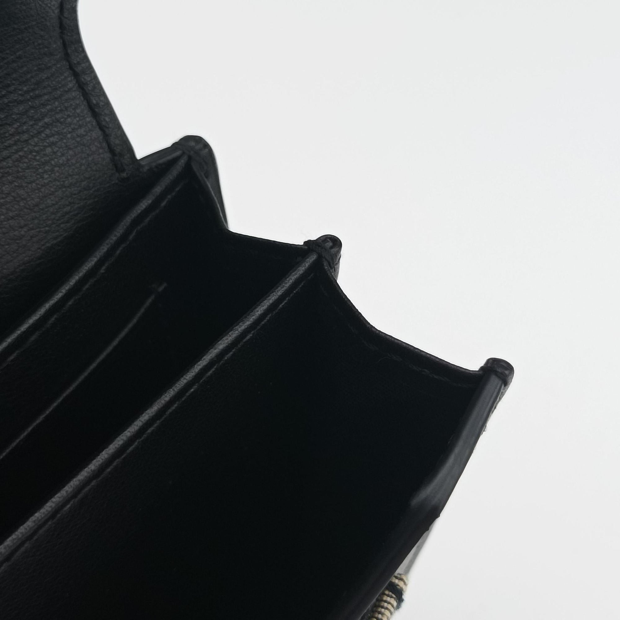 Pre-owned Christian Dior Oblique Saddle Navy×Black Jacquard×Leather  shoulderbag | stylenewstar