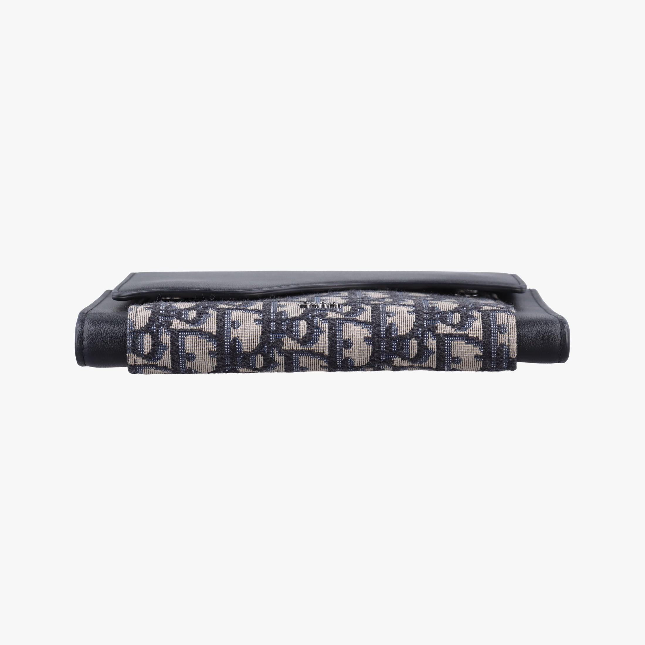 Pre-owned Christian Dior Oblique Saddle Navy×Black Jacquard×Leather  shoulderbag | stylenewstar