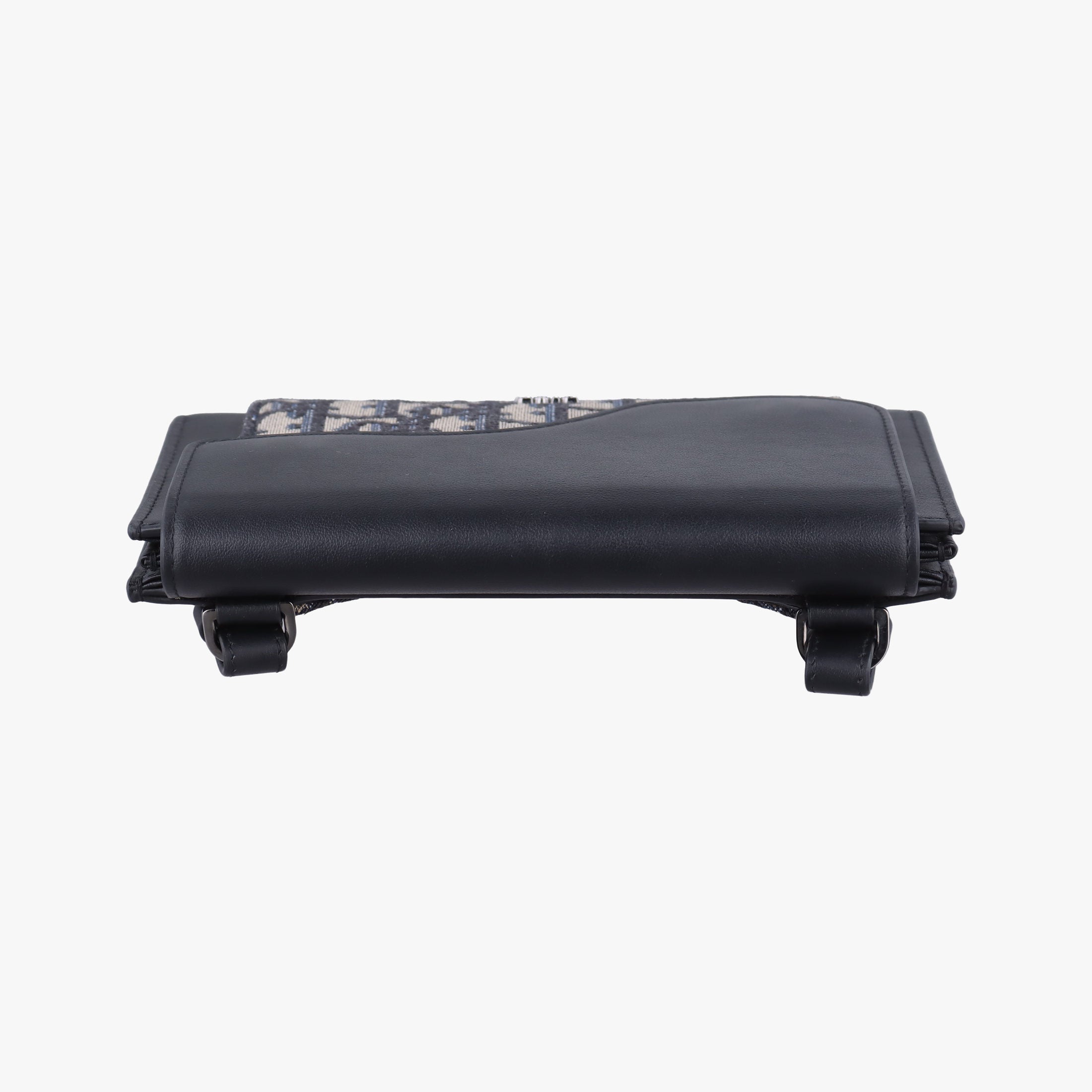 Pre-owned Christian Dior Oblique Saddle Navy×Black Jacquard×Leather  shoulderbag | stylenewstar