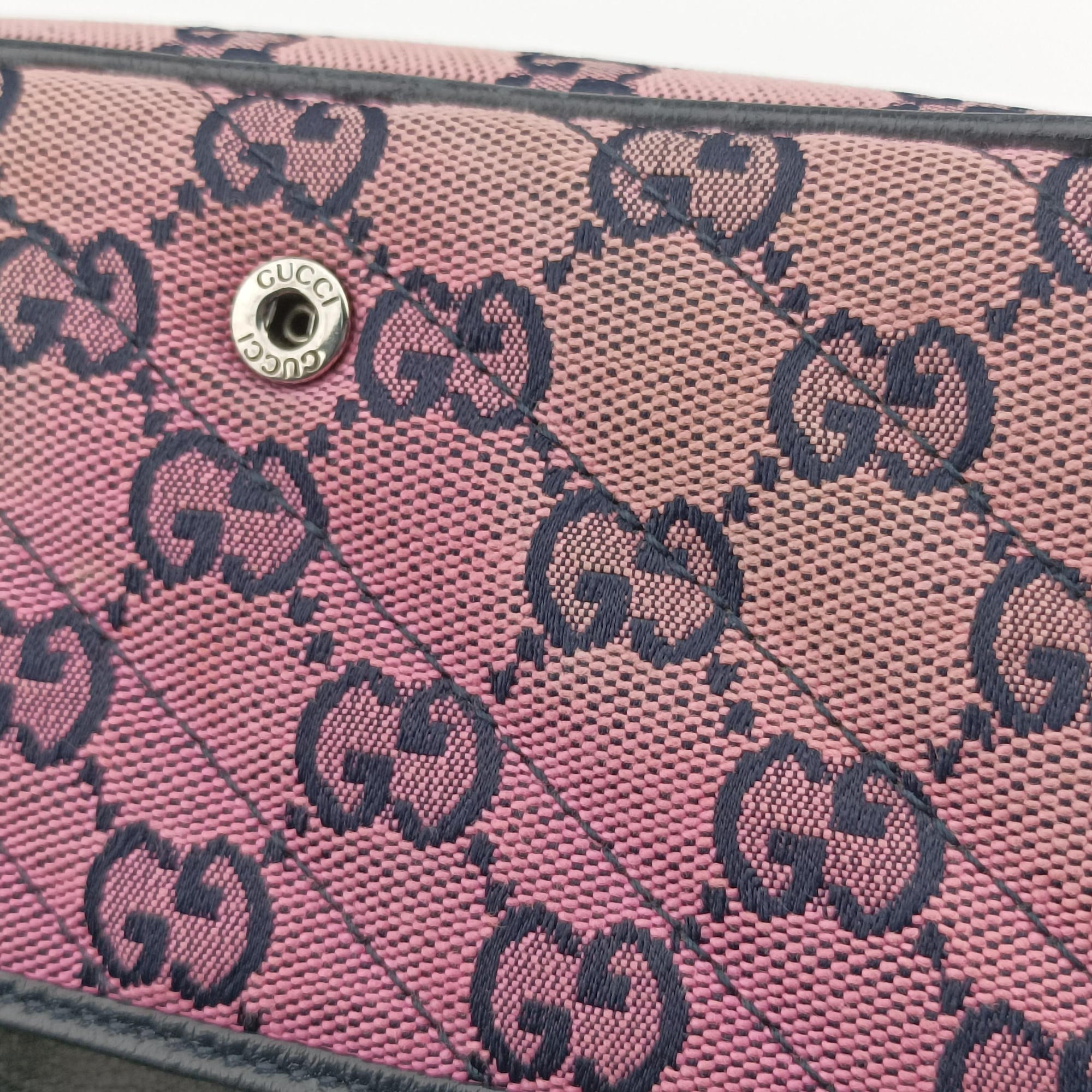 Pre-owned Gucci GG Marmont Pink canvas 476433 shoulderbag | stylenewstar