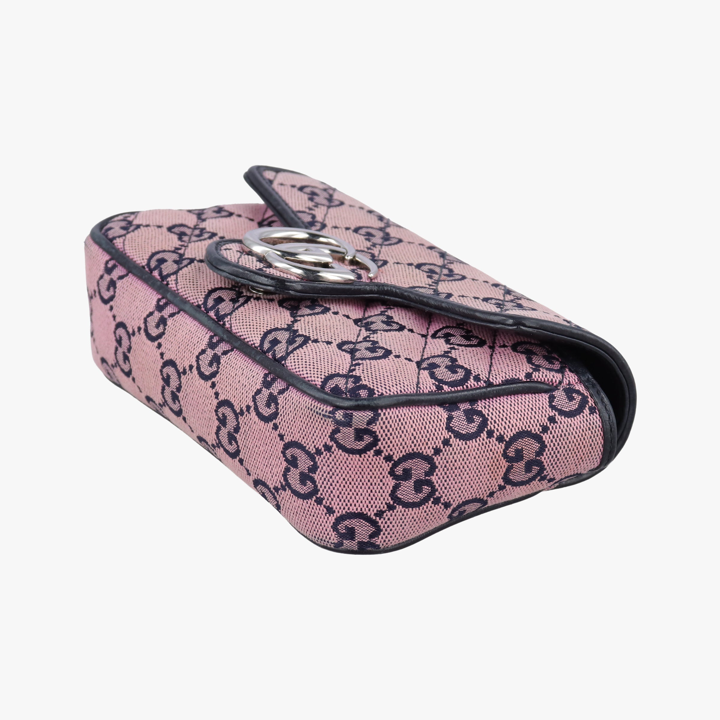 Pre-owned Gucci GG Marmont Pink canvas 476433 shoulderbag | stylenewstar