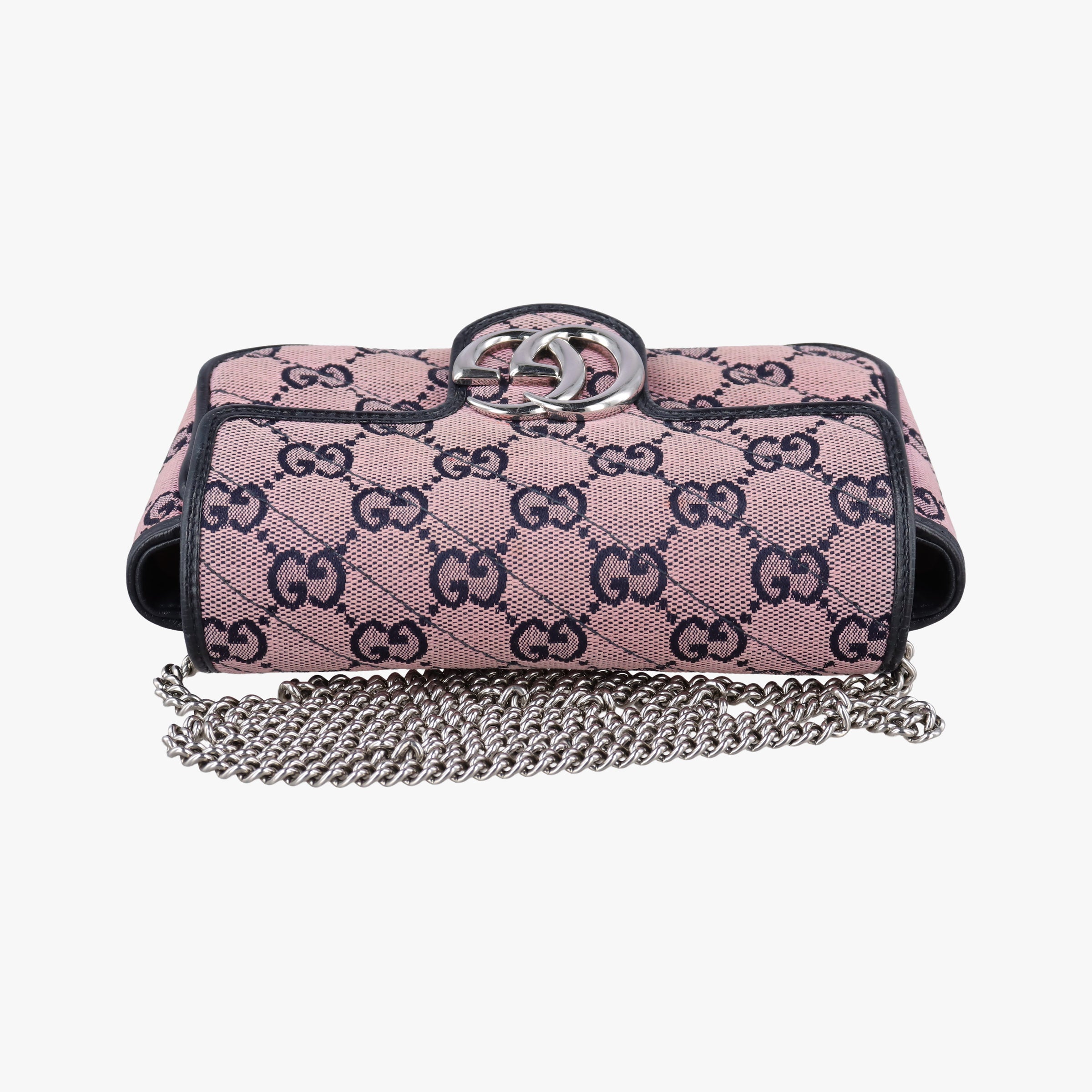 Pre-owned Gucci GG Marmont Pink canvas 476433 shoulderbag | stylenewstar