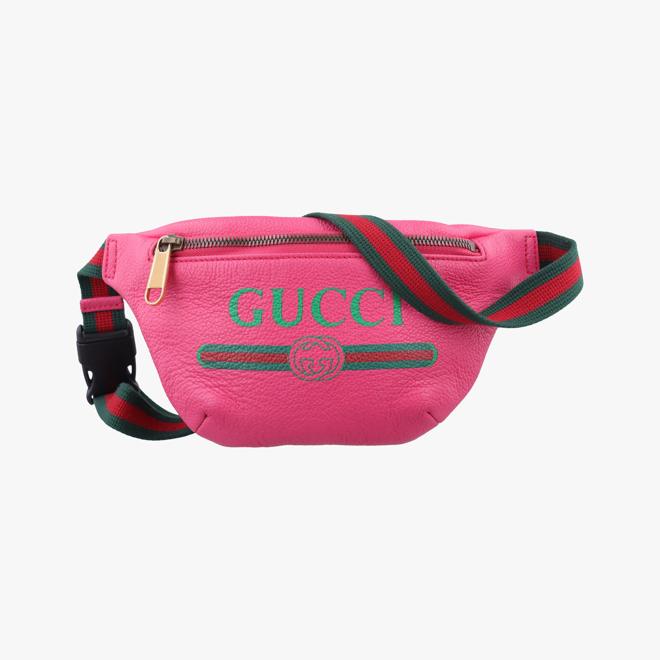Pre-owned Gucci Gucci Print Rose Leather 527792 bum bag/waist bag | stylenewstar