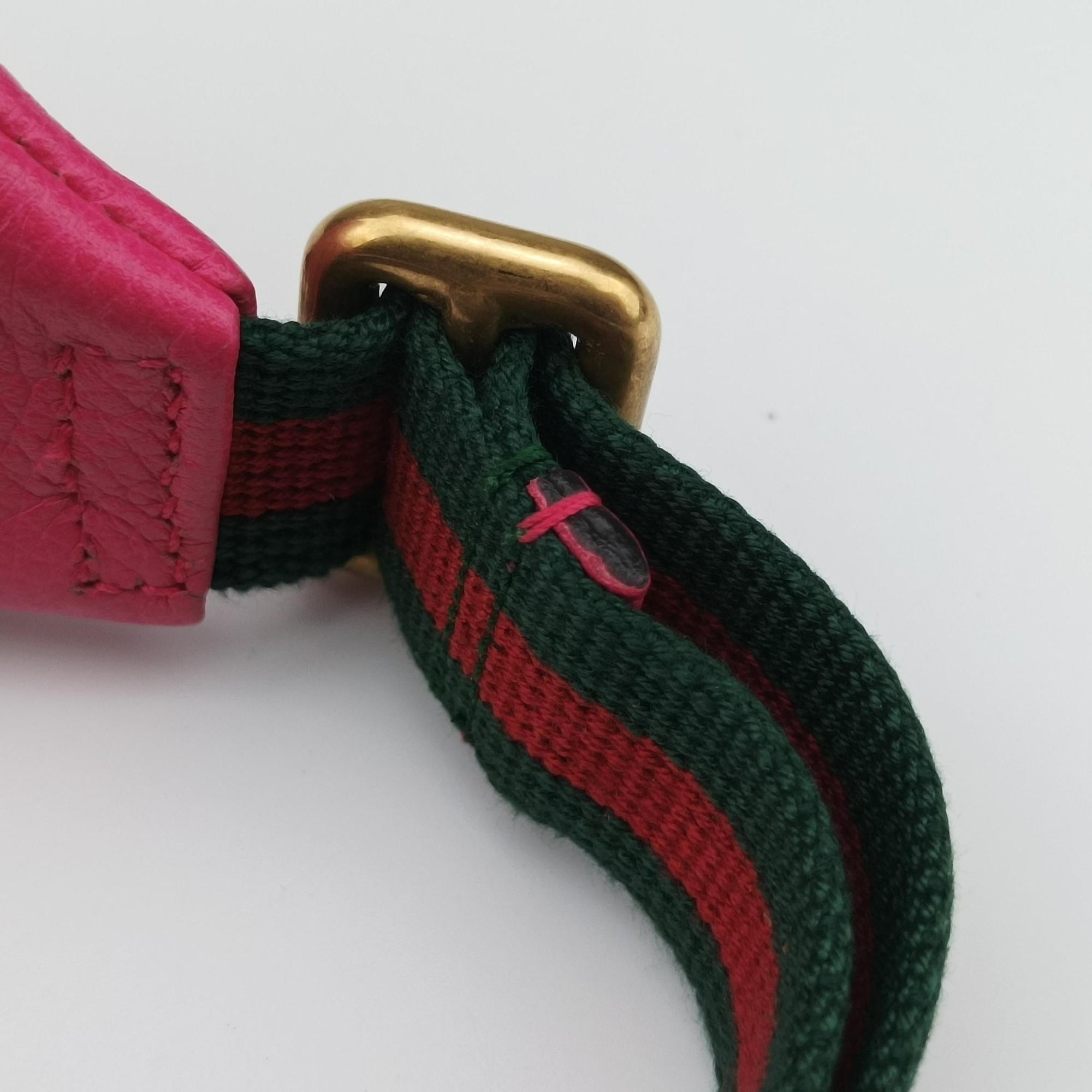 Pre-owned Gucci Gucci Print Rose Leather 527792 bum bag/waist bag | stylenewstar