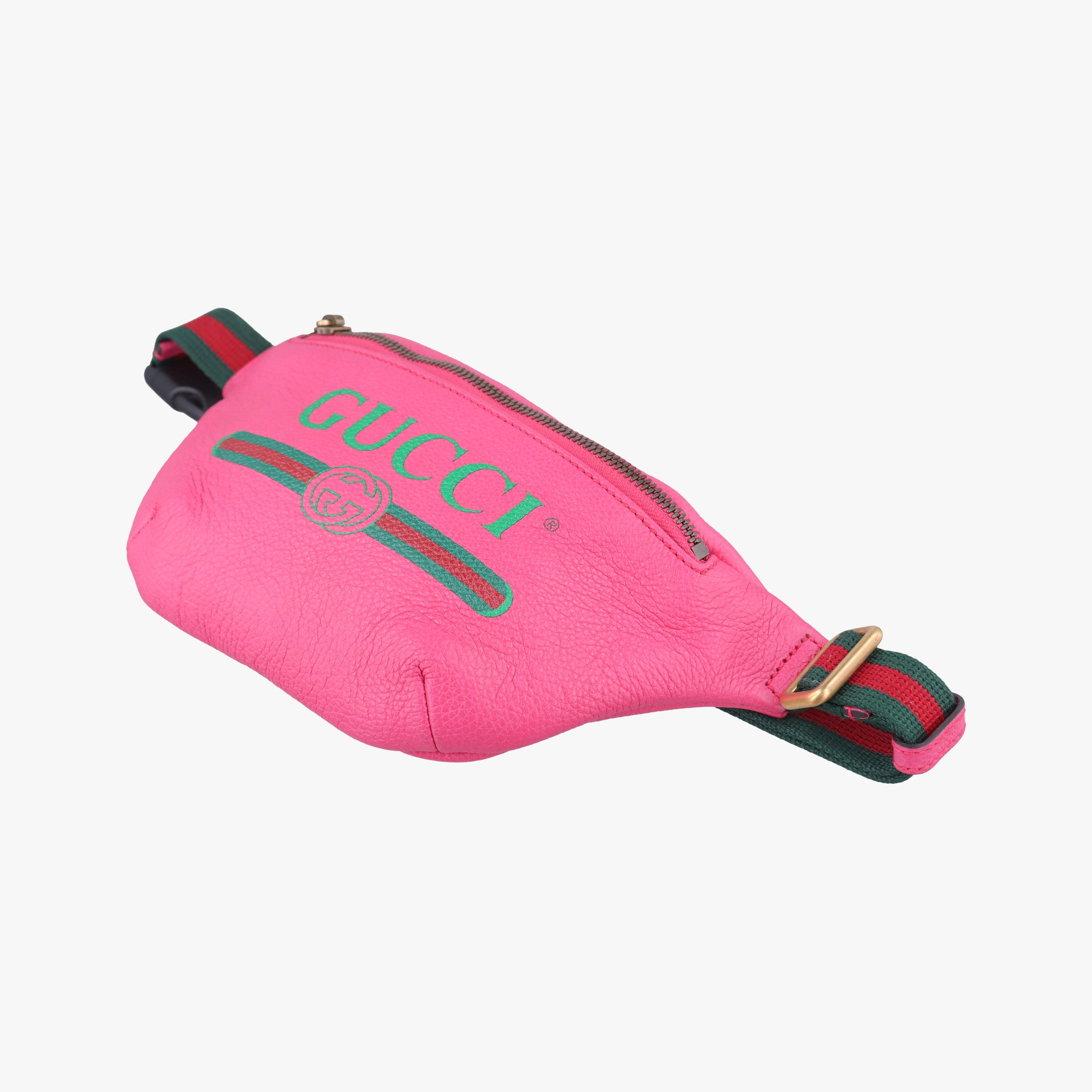 Pre-owned Gucci Gucci Print Rose Leather 527792 bum bag/waist bag | stylenewstar