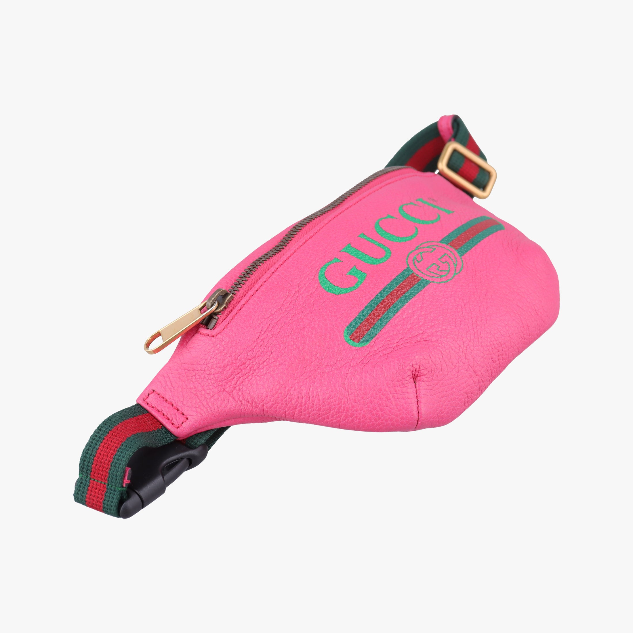 Pre-owned Gucci Gucci Print Rose Leather 527792 bum bag/waist bag | stylenewstar