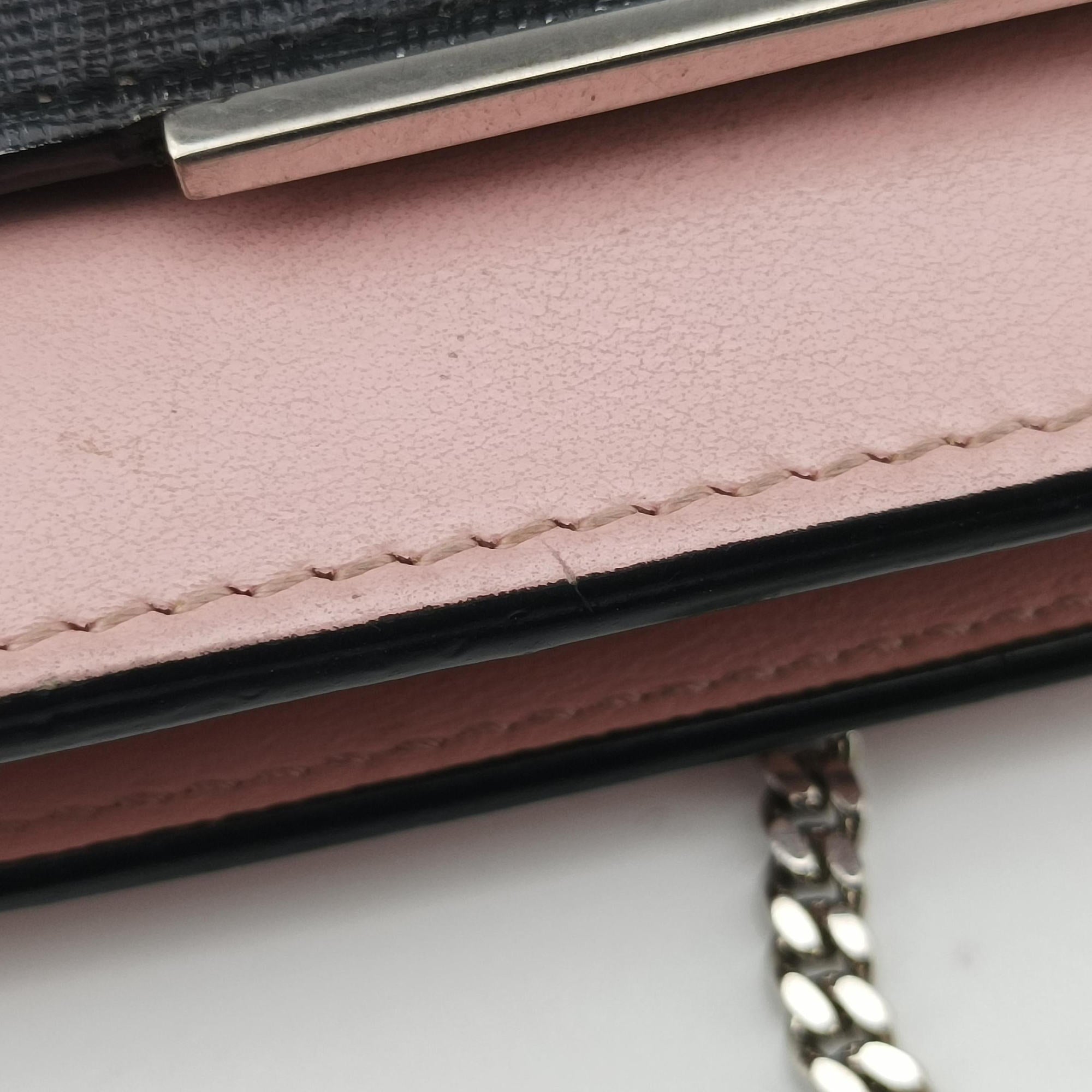 Pre-owned Fendi Monster Eyes Continental Multicolour Leather 8M0346 shoulderbag | stylenewstar
