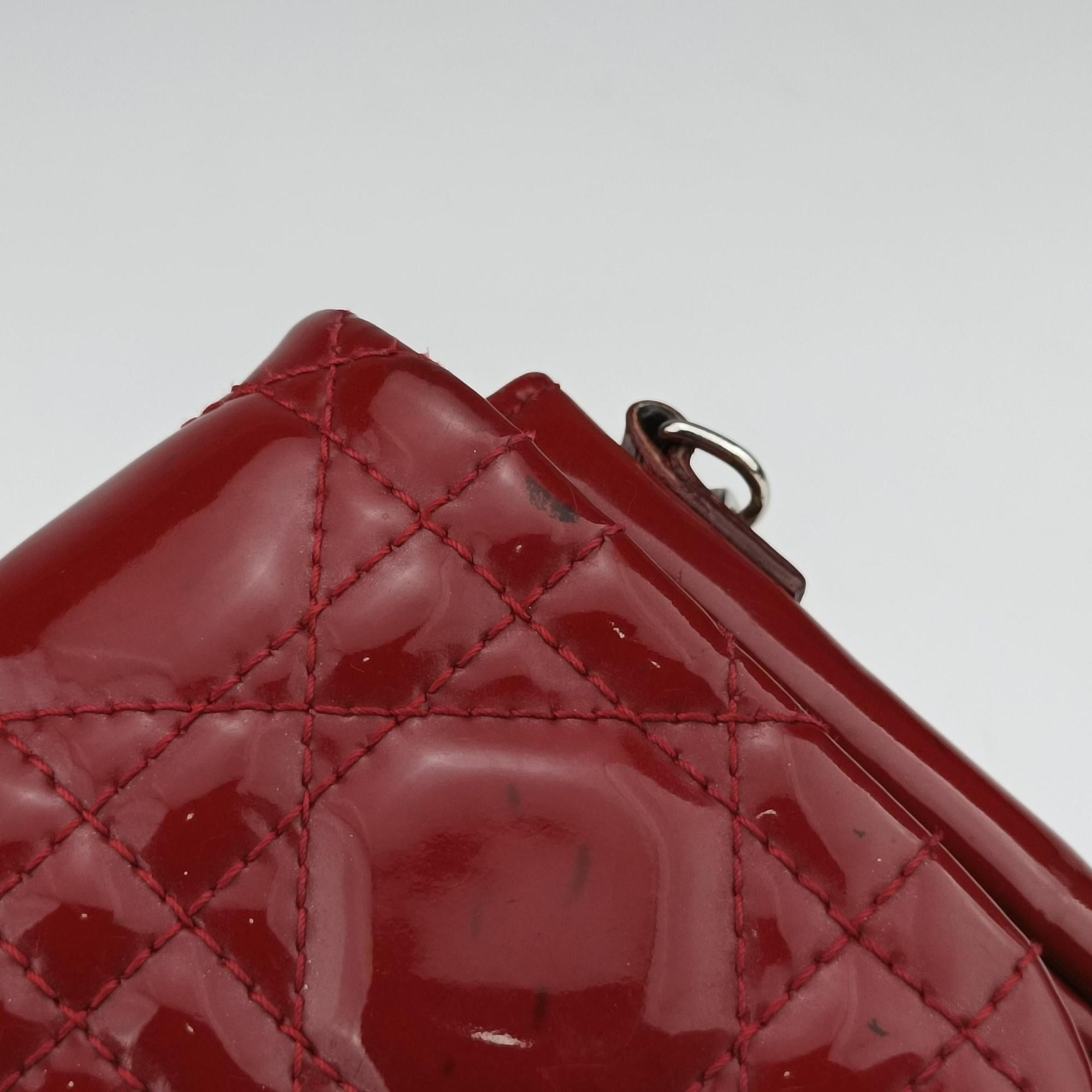 Vintage Christian Dior Miss Dior Cannage New Rock Red Patent  shoulderbag | stylenewstar