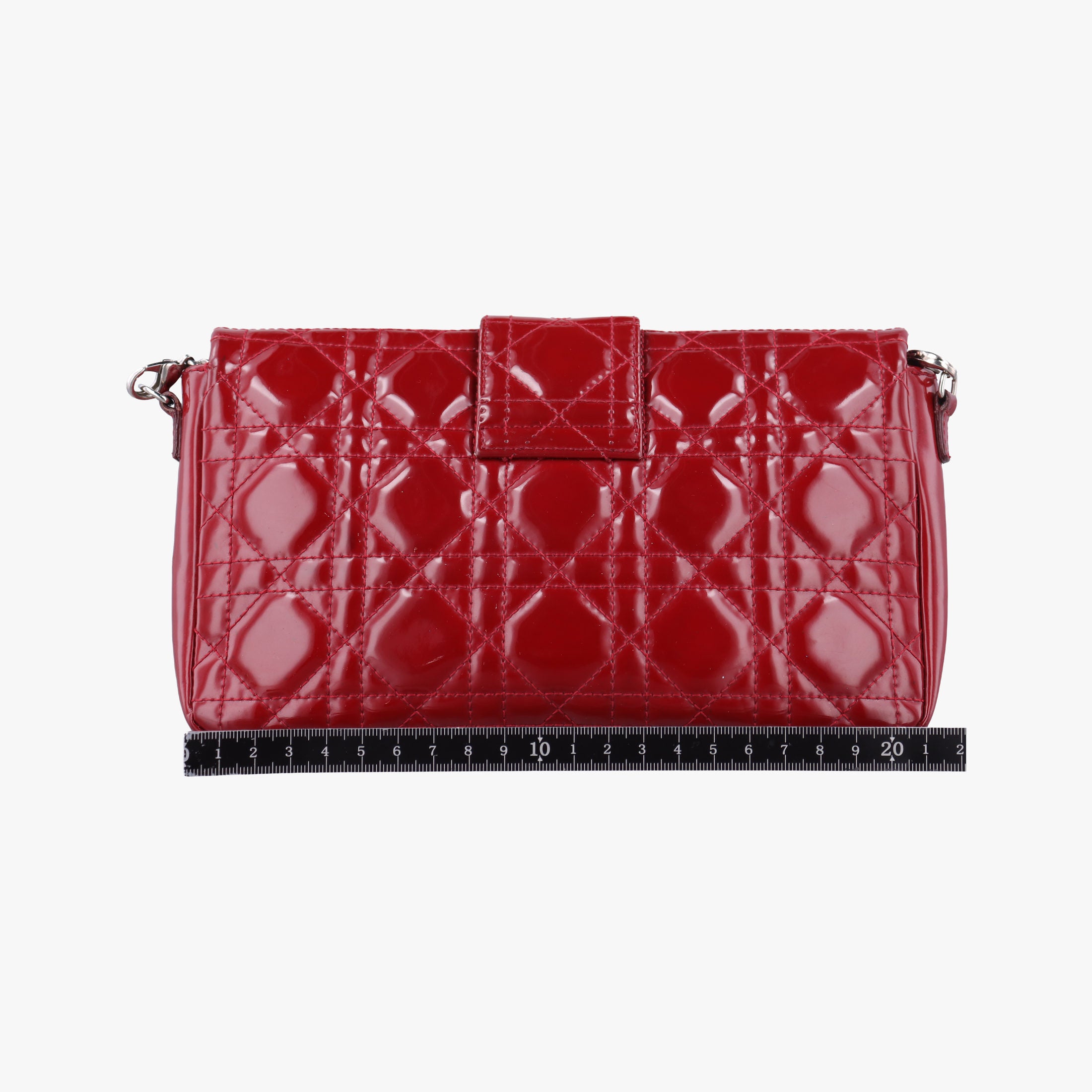 Vintage Christian Dior Miss Dior Cannage New Rock Red Patent  shoulderbag | stylenewstar