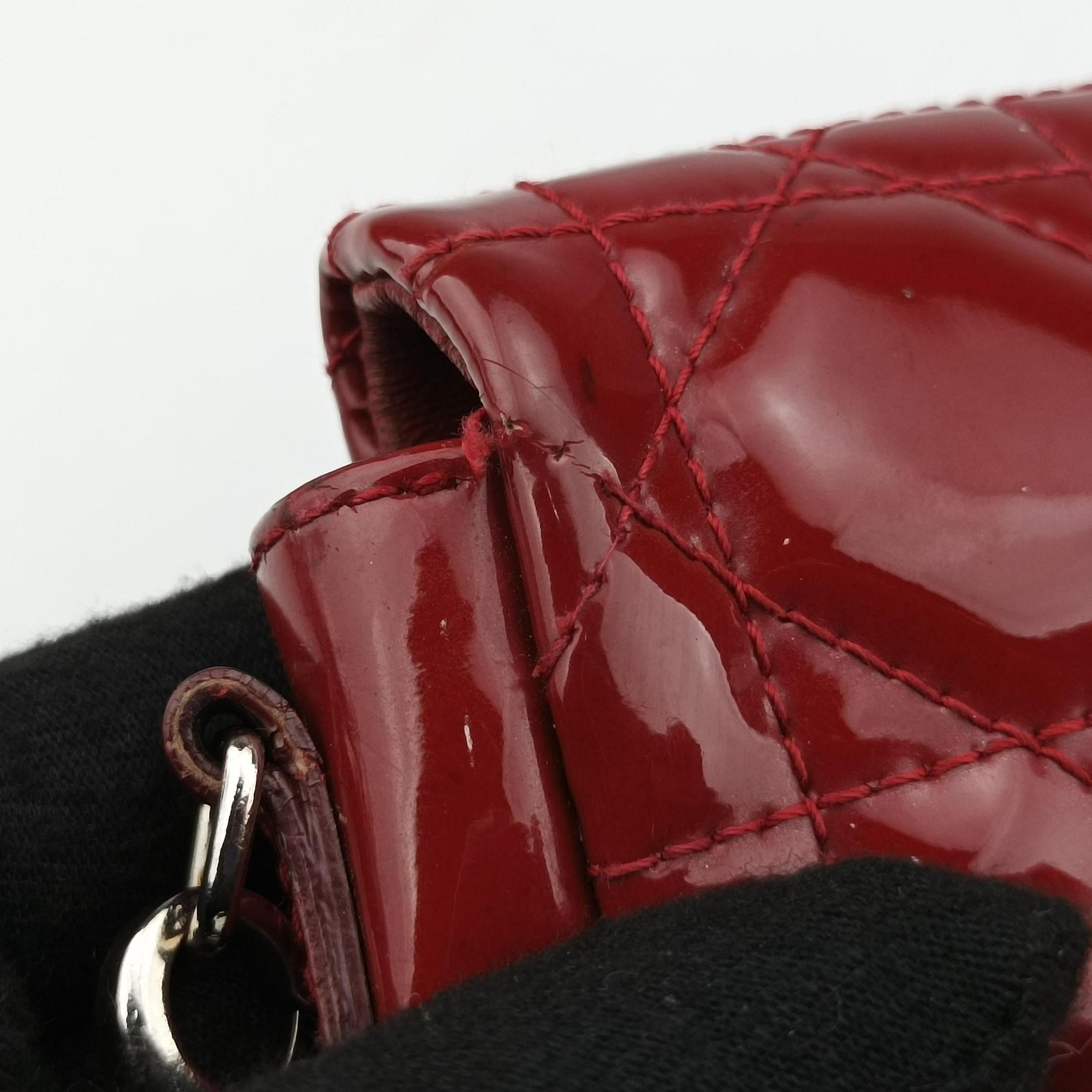 Vintage Christian Dior Miss Dior Cannage New Rock Red Patent  shoulderbag | stylenewstar