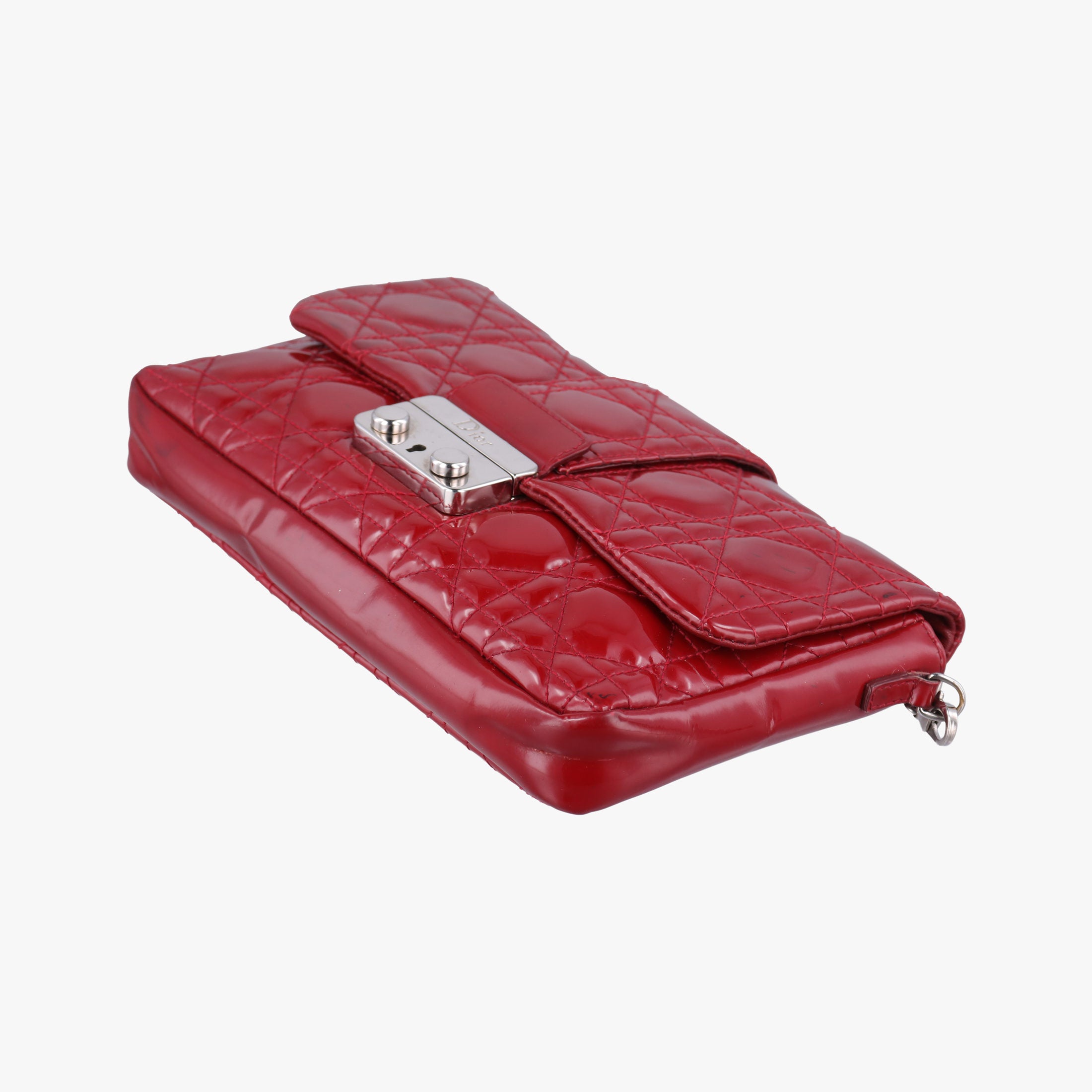 Vintage Christian Dior Miss Dior Cannage New Rock Red Patent  shoulderbag | stylenewstar