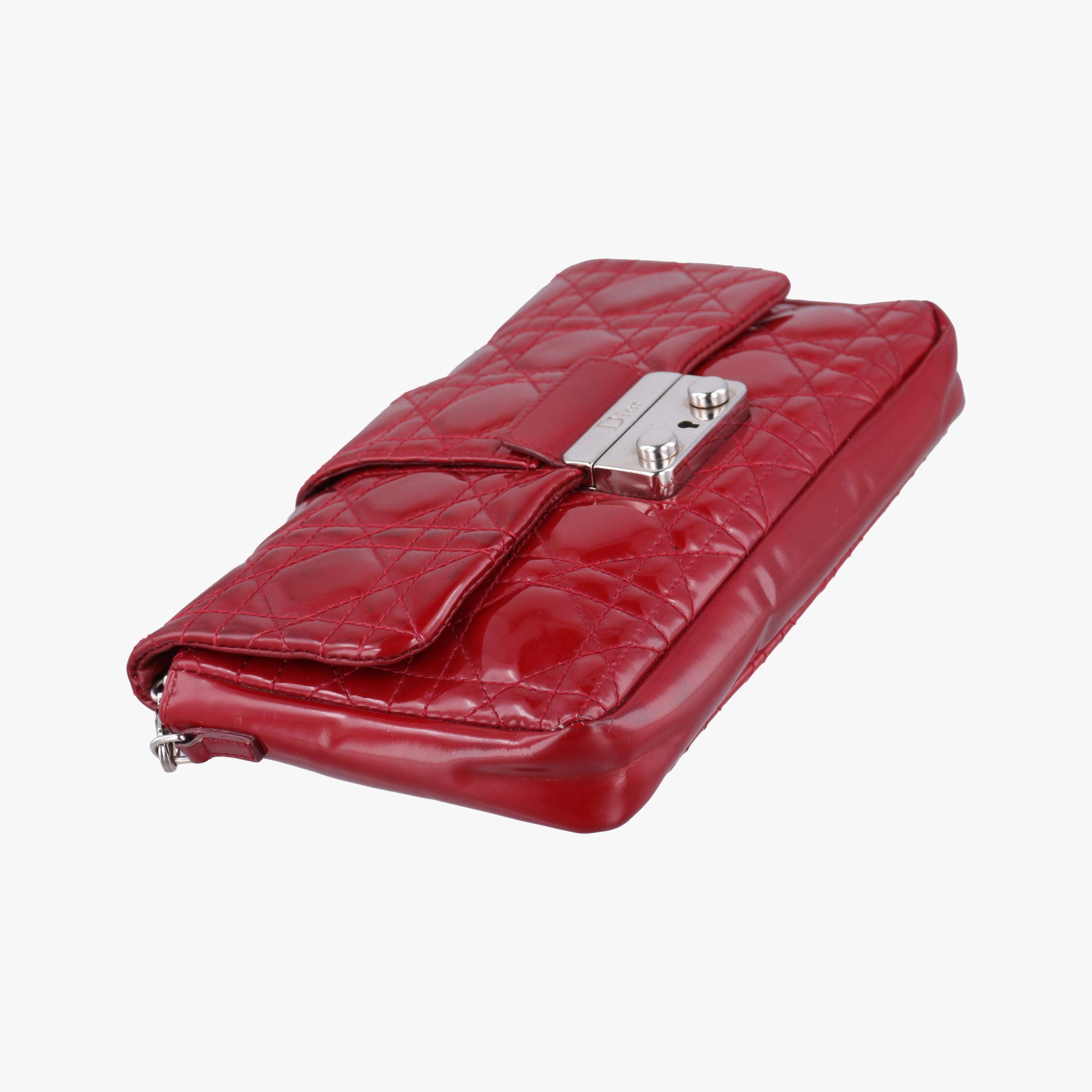 Vintage Christian Dior Miss Dior Cannage New Rock Red Patent  shoulderbag | stylenewstar
