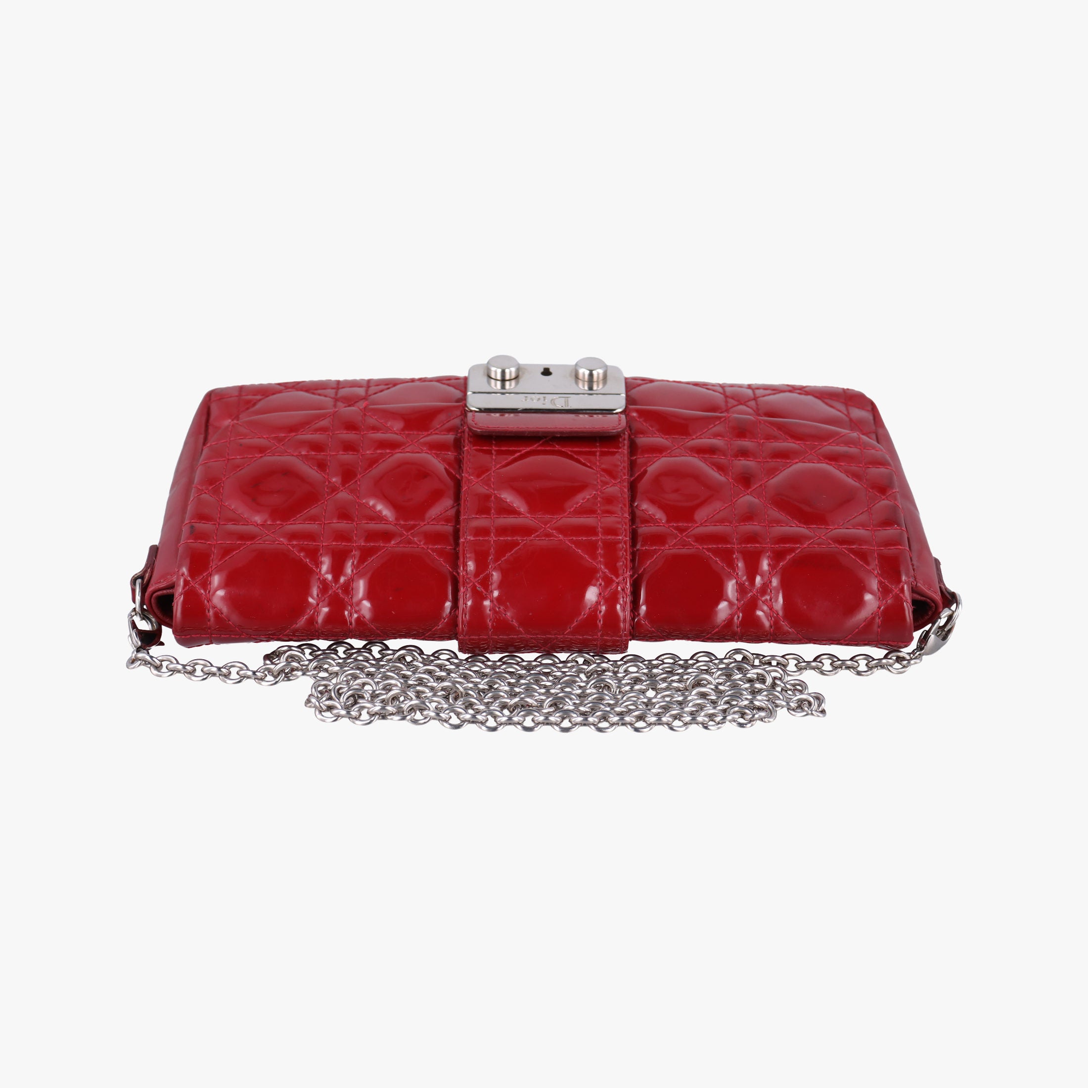 Vintage Christian Dior Miss Dior Cannage New Rock Red Patent  shoulderbag | stylenewstar