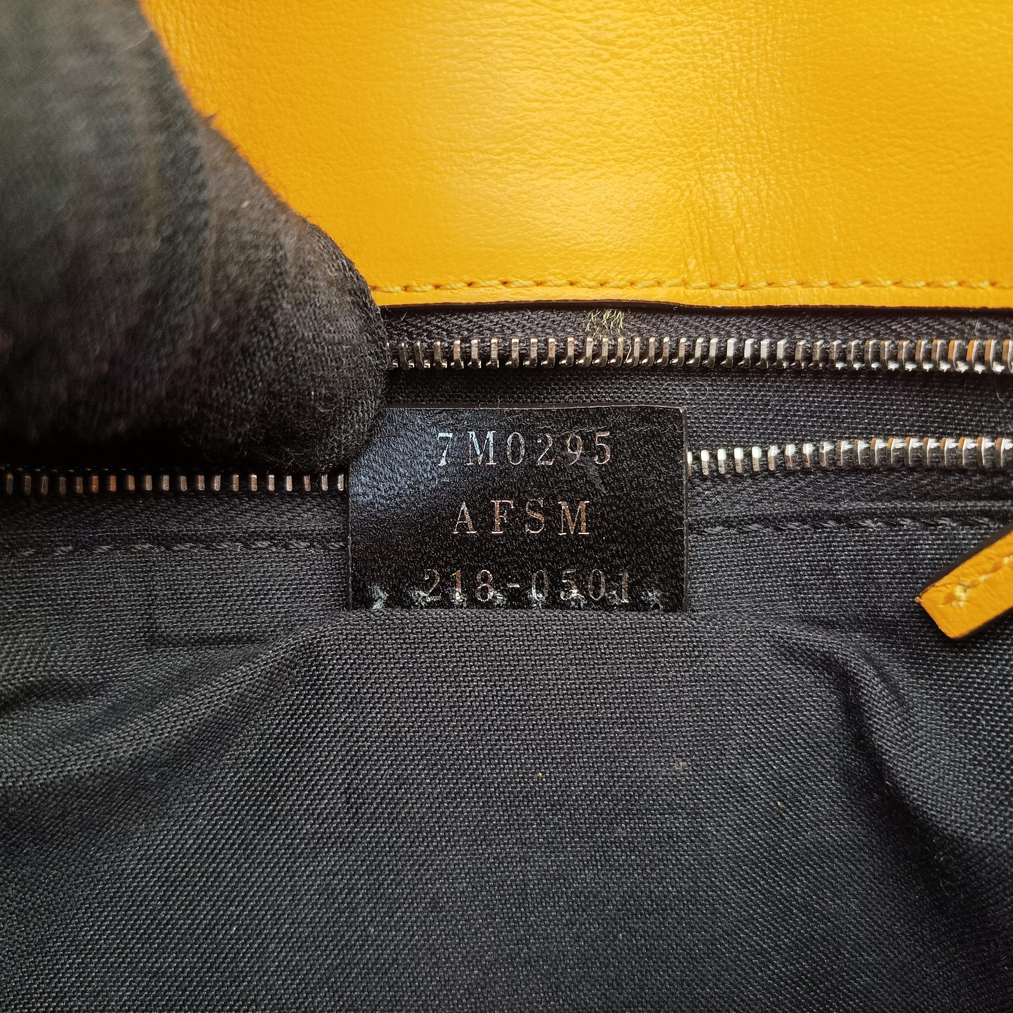 Pre-owned Fendi FF Logo Baguette slim Yellow PVC coated canvas 7M0295 bum bag/waist bag | stylenewstar