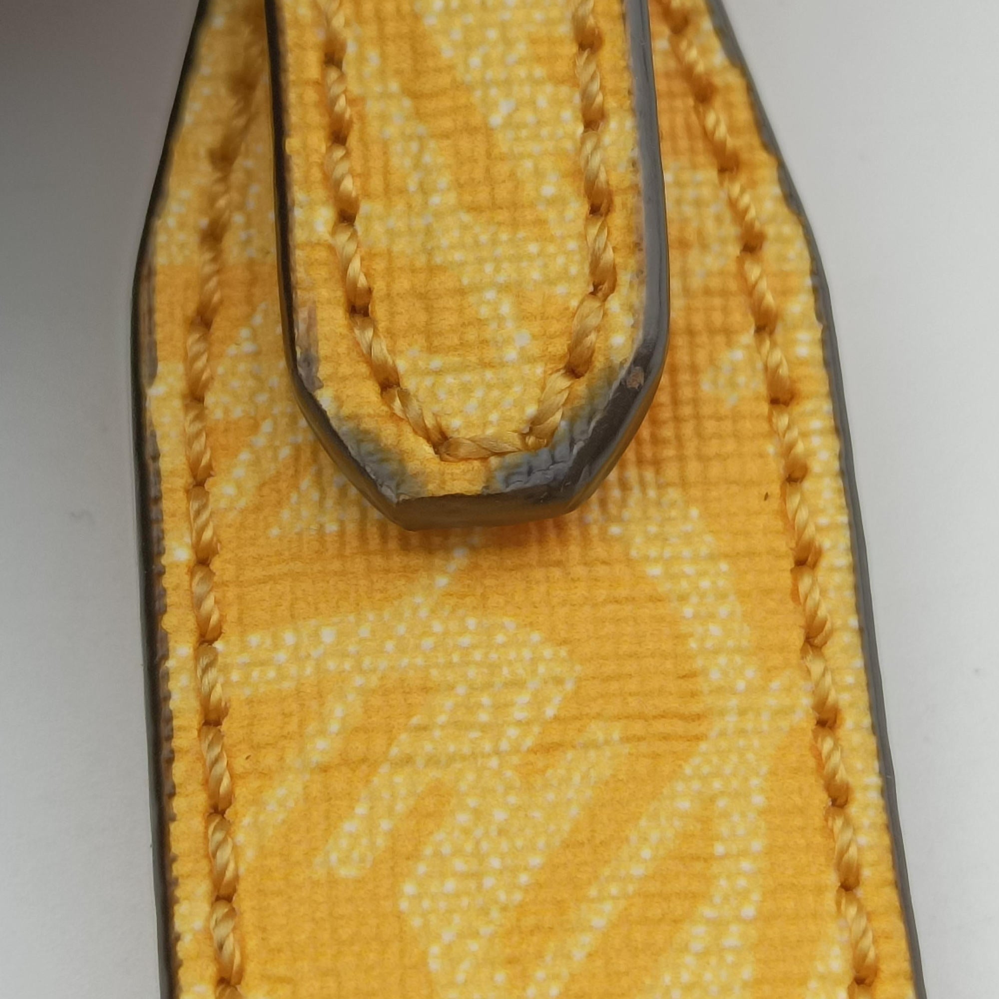 Pre-owned Fendi FF Logo Baguette slim Yellow PVC coated canvas 7M0295 bum bag/waist bag | stylenewstar