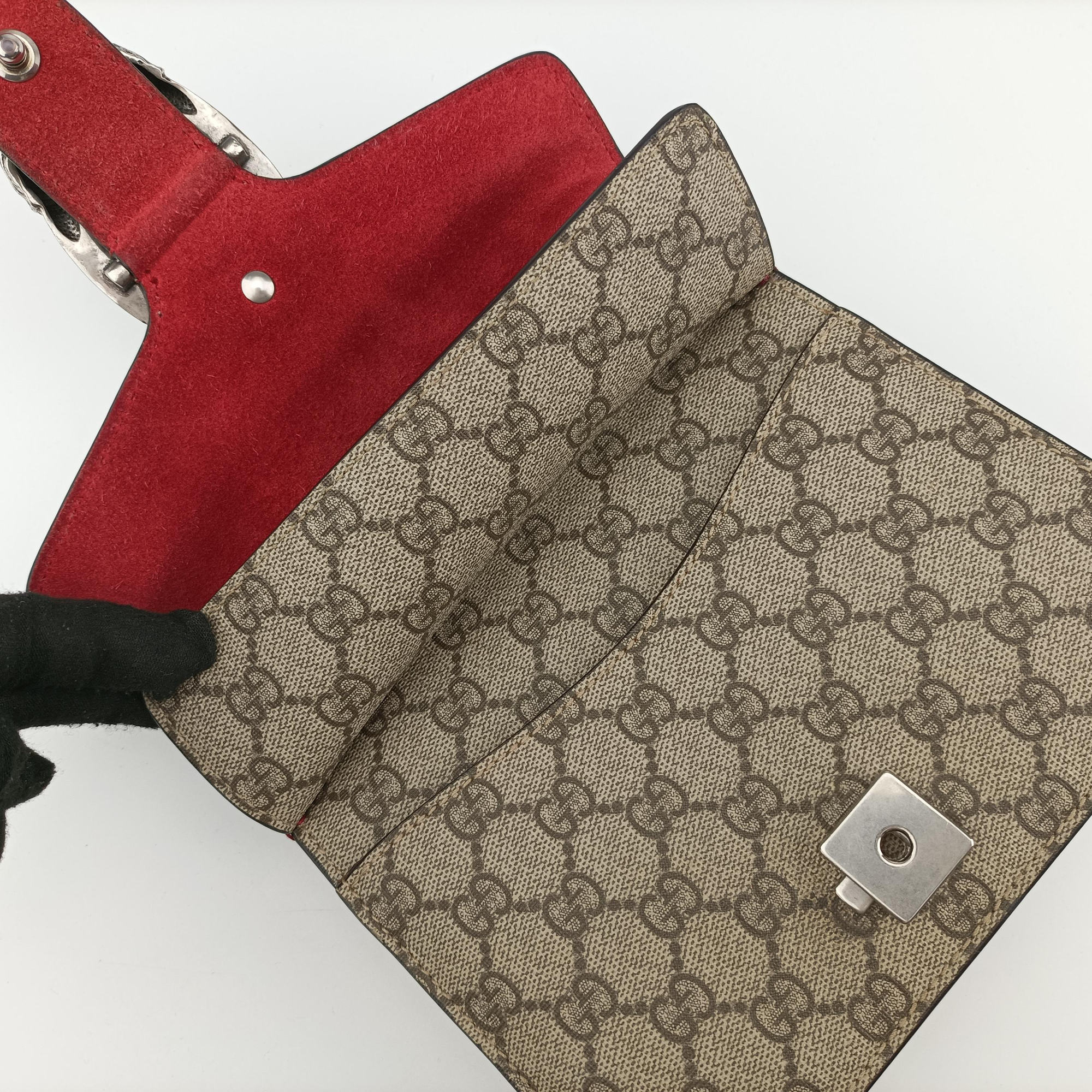 Vintage Gucci Dionysus beige×red PVC coated canvas×suede 421970 shoulderbag | stylenewstar