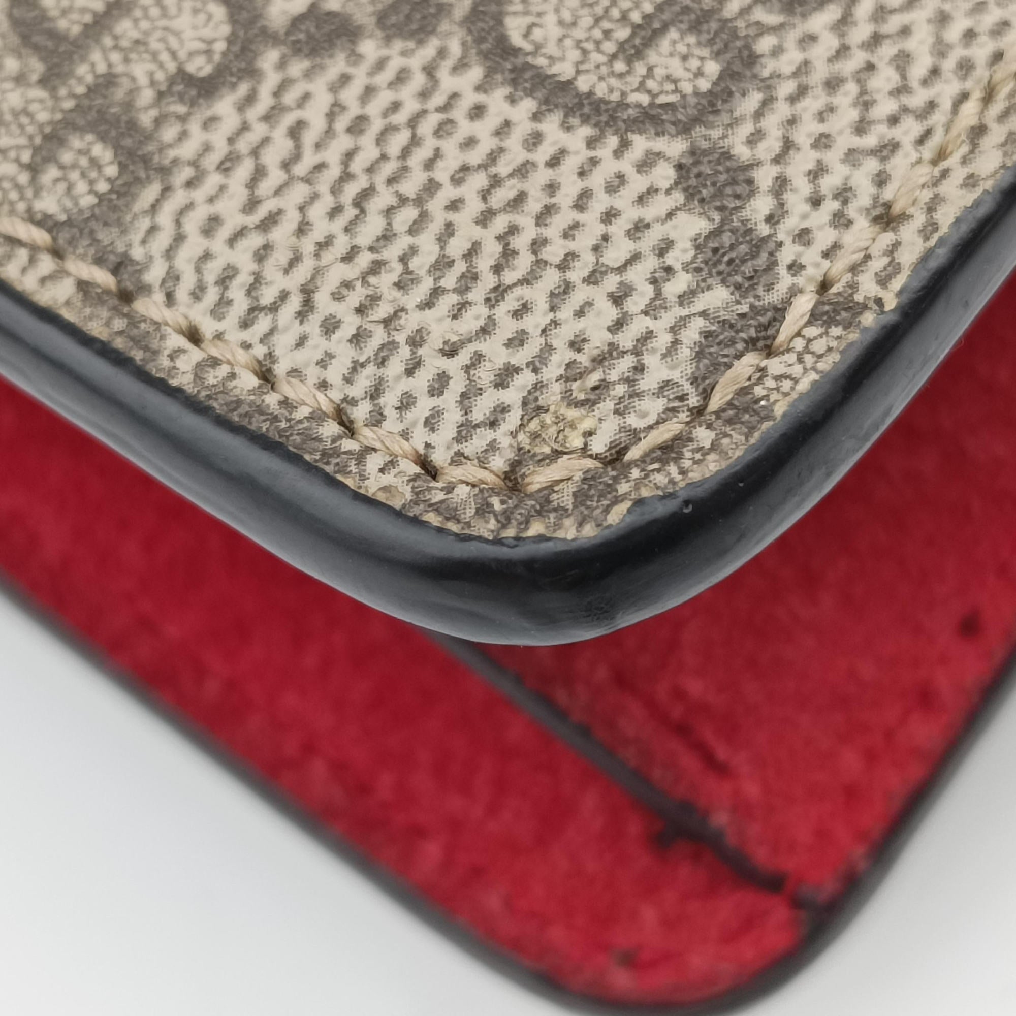 Vintage Gucci Dionysus beige×red PVC coated canvas×suede 421970 shoulderbag | stylenewstar