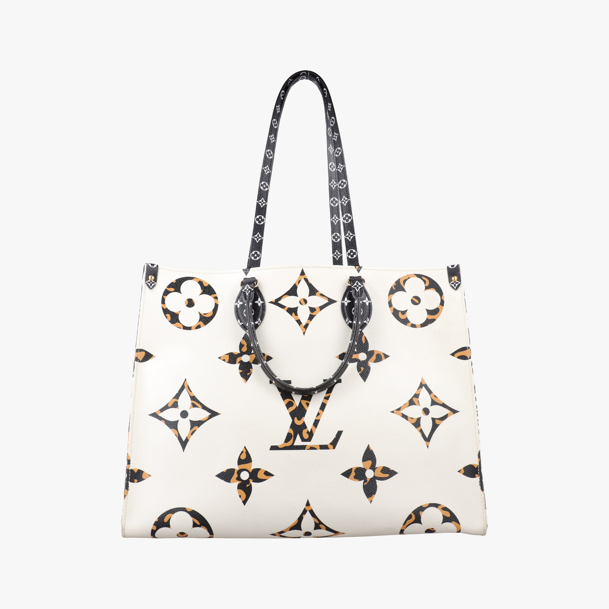 Pre-owned Louis Vuitton On The Go GM IVOIRE×brown×Multicolor Monogram Giant M44675 shoulderbag | stylenewstar
