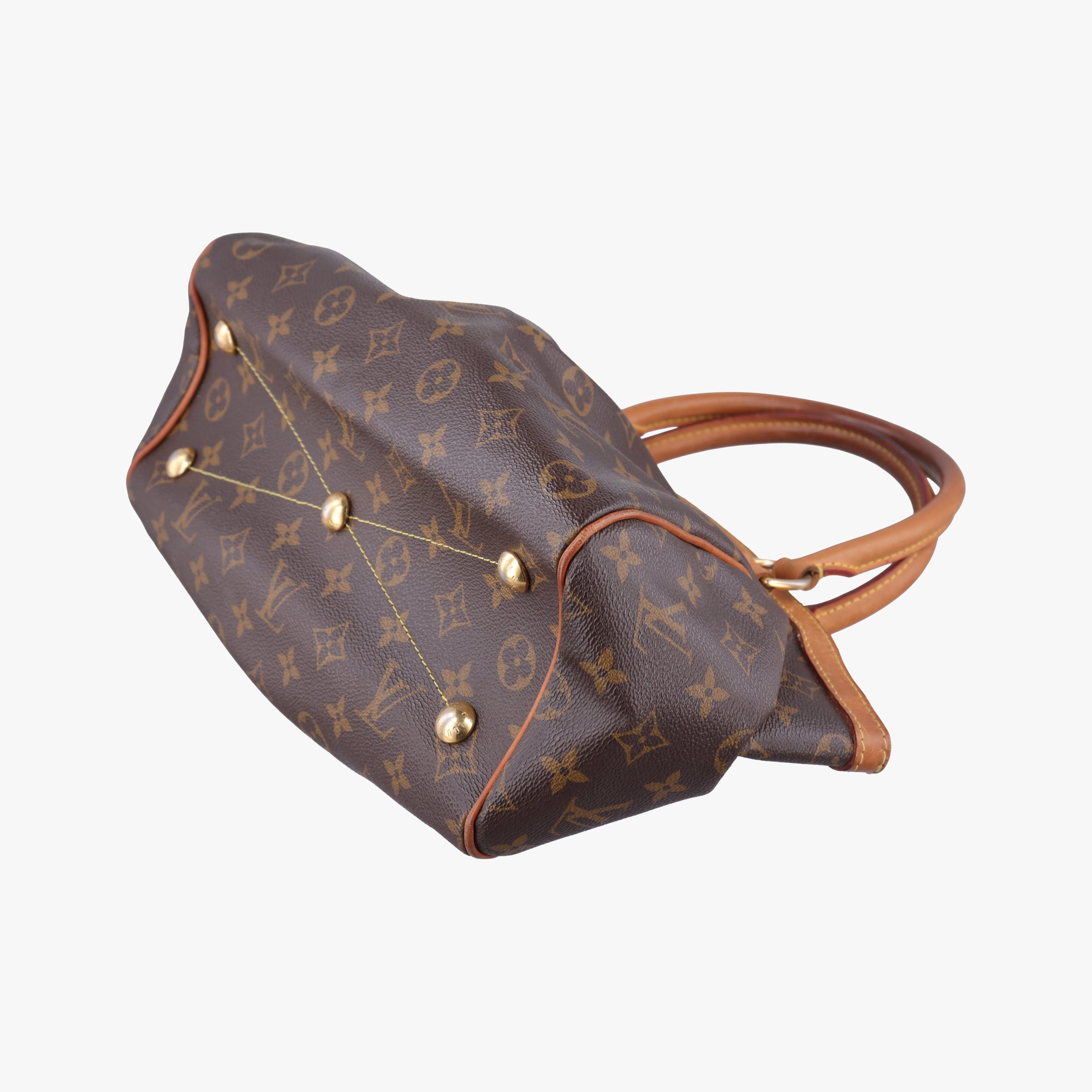 Pre-owned Louis Vuitton TIVOLI PM brown Monogram Canvas M40143 handbag | stylenewstar