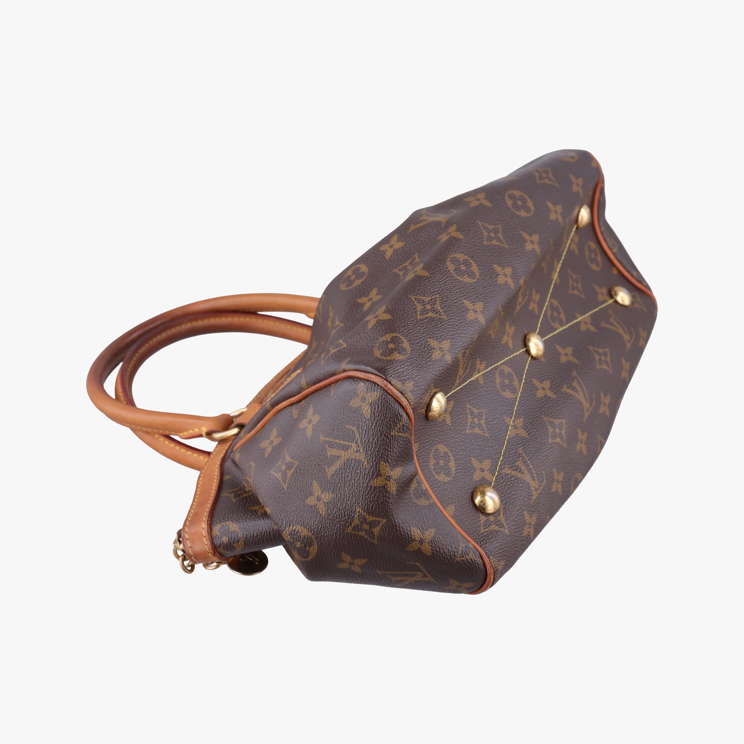 Pre-owned Louis Vuitton TIVOLI PM brown Monogram Canvas M40143 handbag | stylenewstar