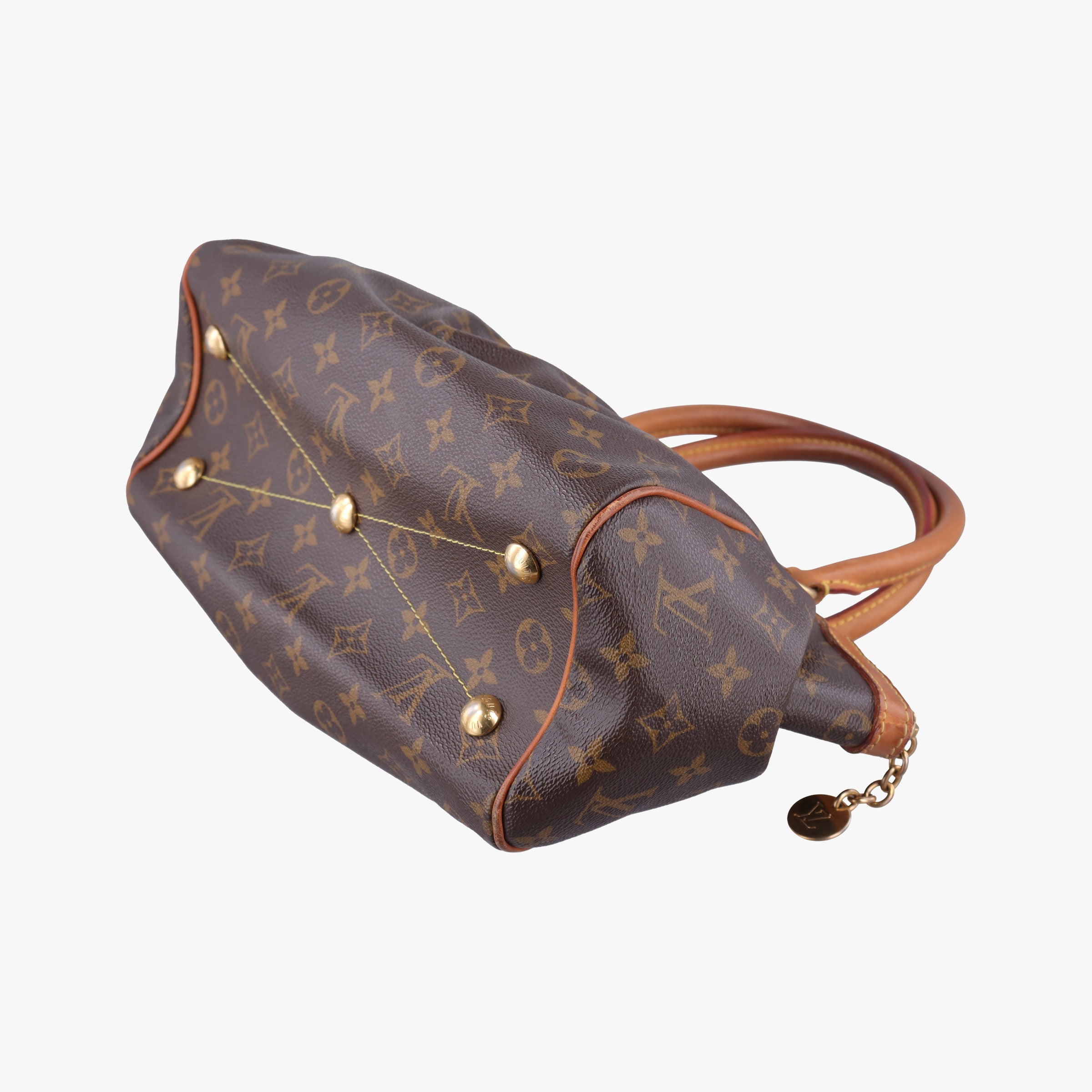 Pre-owned Louis Vuitton TIVOLI PM brown Monogram Canvas M40143 handbag | stylenewstar