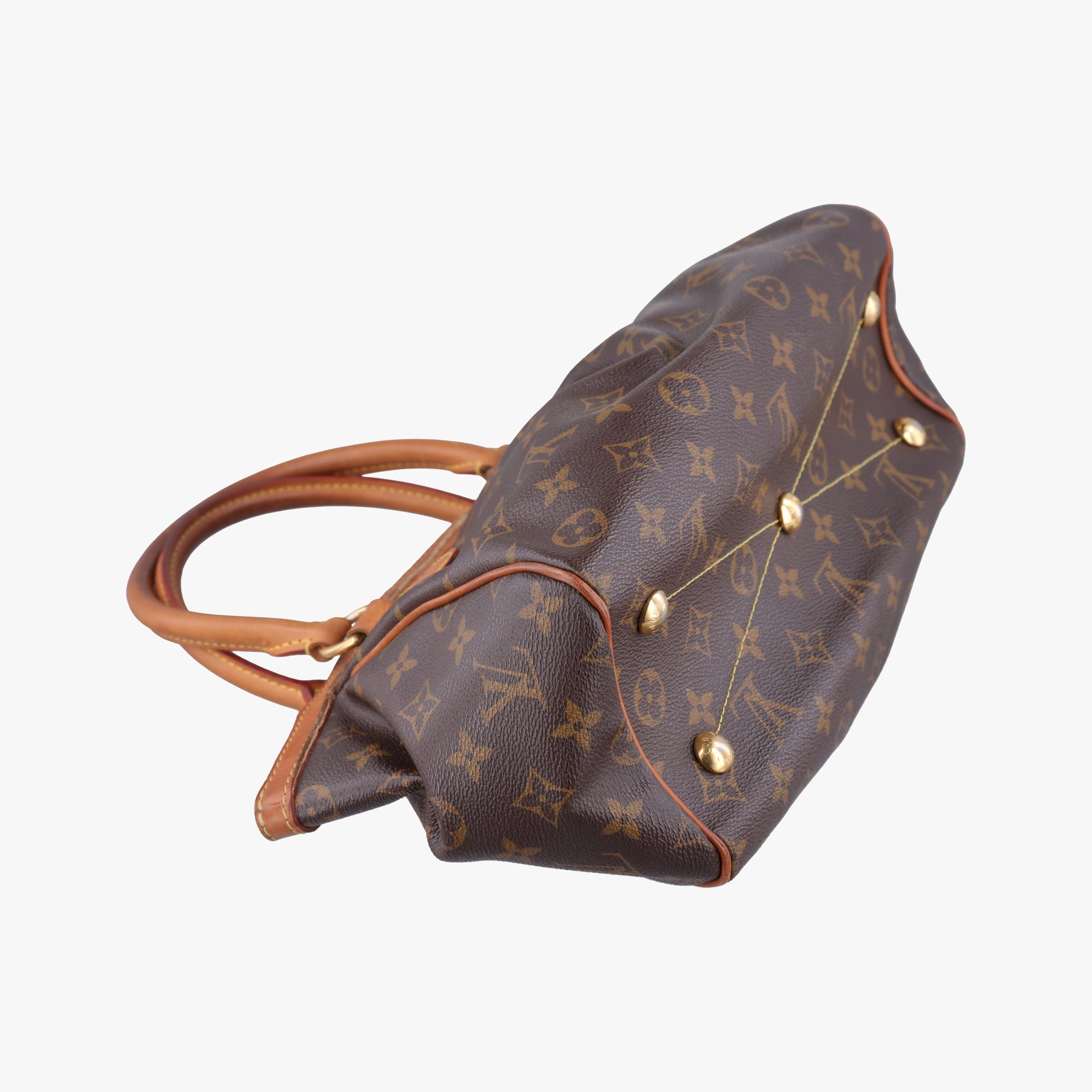 Pre-owned Louis Vuitton TIVOLI PM brown Monogram Canvas M40143 handbag | stylenewstar