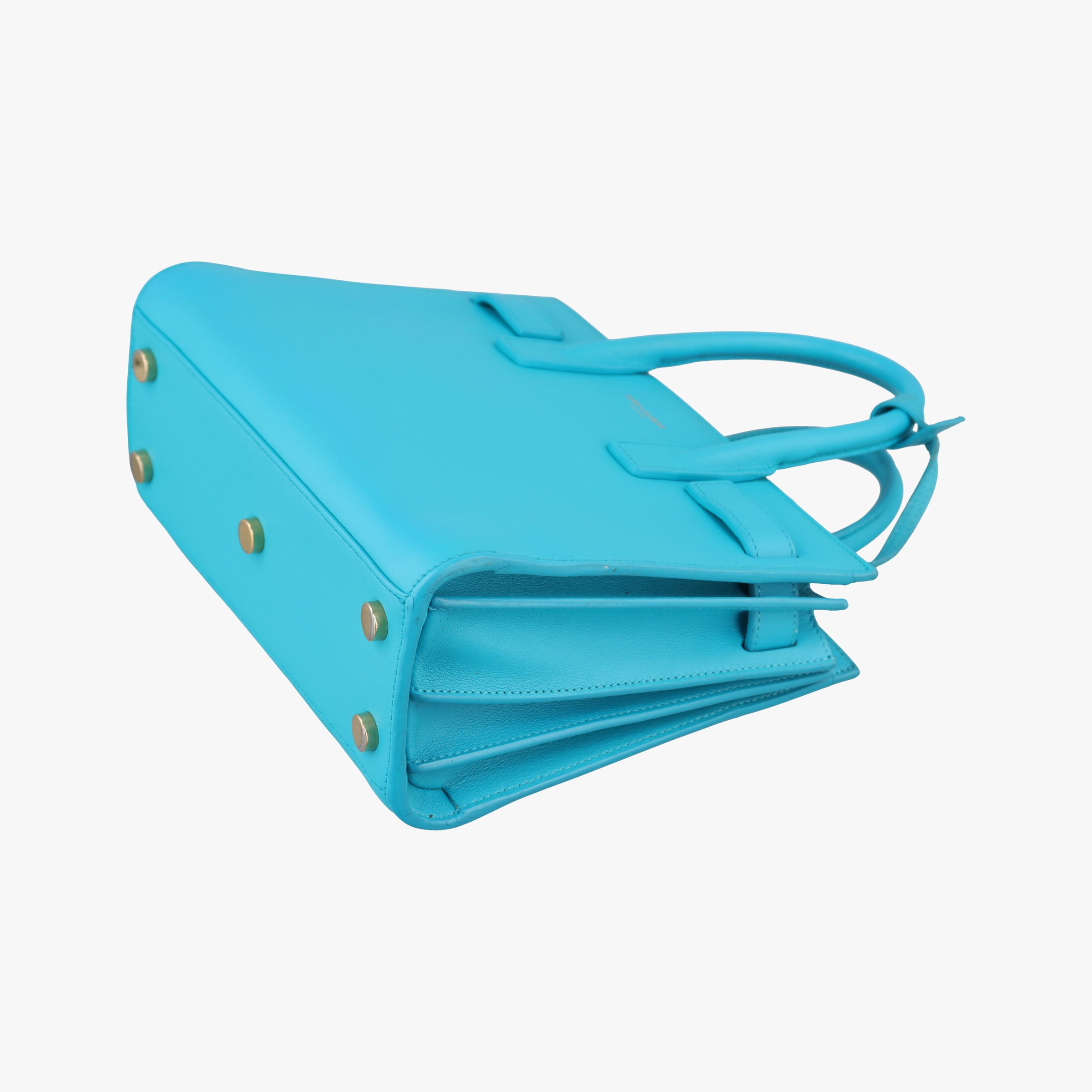 Secondhand Yves Saint Laurent SAC DE JOUR Blue Leather 340778 shoulderbag | stylenewstar