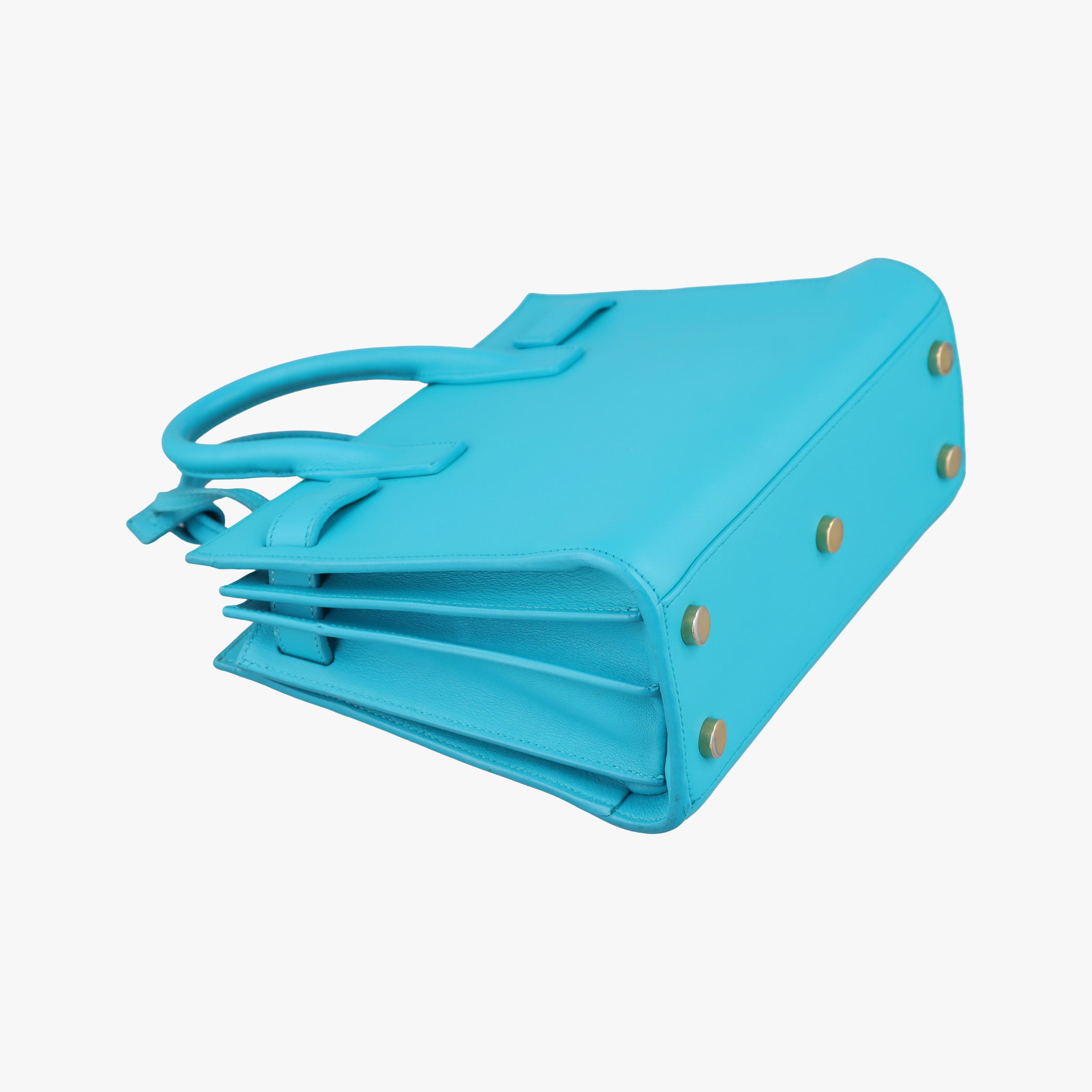 Secondhand Yves Saint Laurent SAC DE JOUR Blue Leather 340778 shoulderbag | stylenewstar