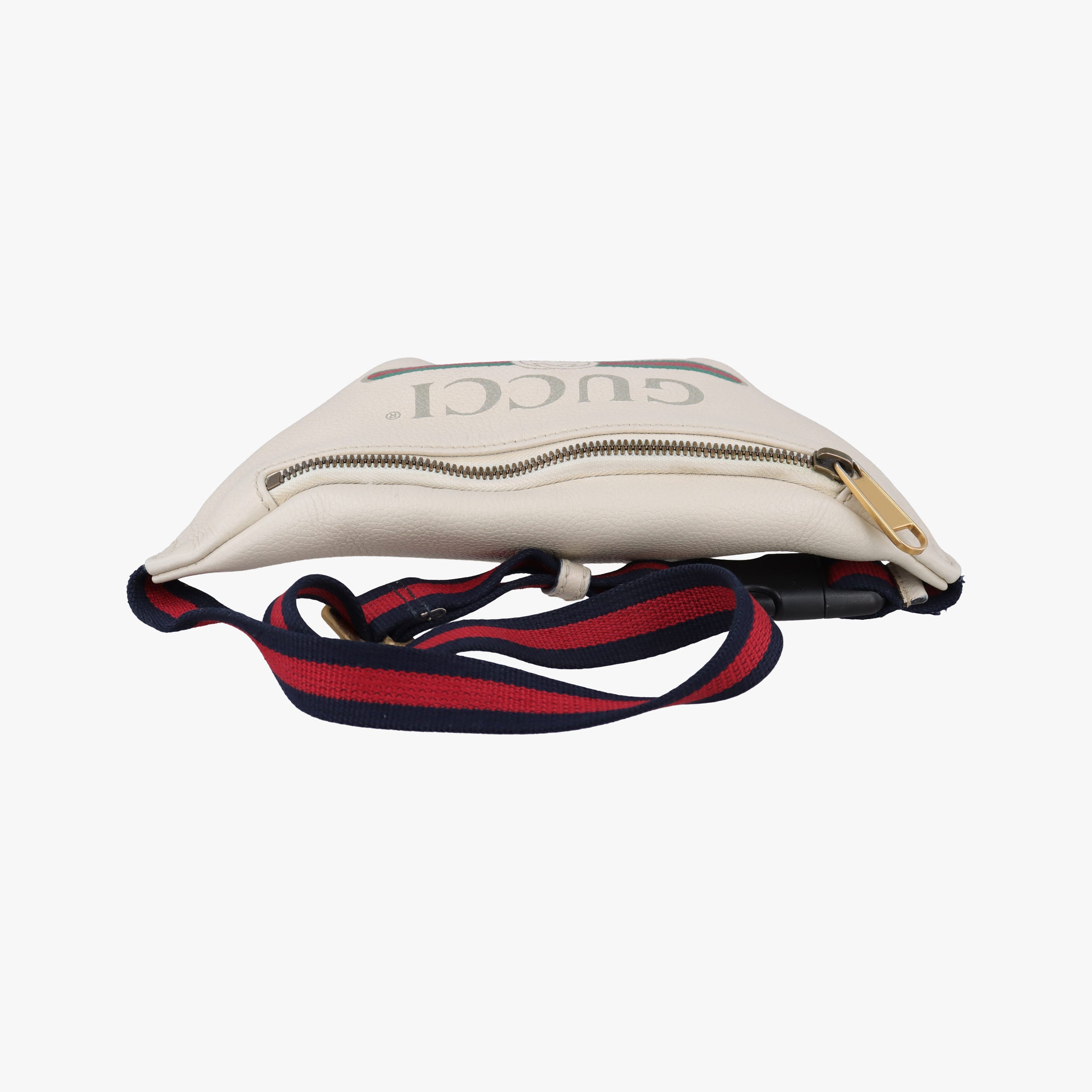 Pre-owned Gucci Gucci print White Leather 527792 bum bag/waist bag | stylenewstar