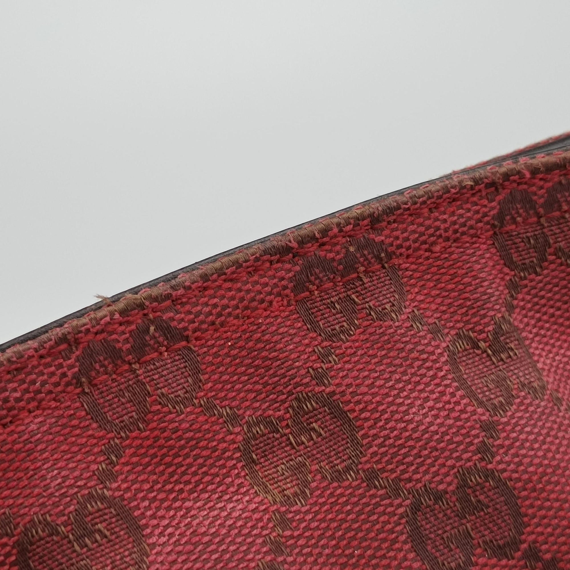 Pre-owned Gucci GG Canvas Red Canvas × Leather 308930 shoulderbag | stylenewstar