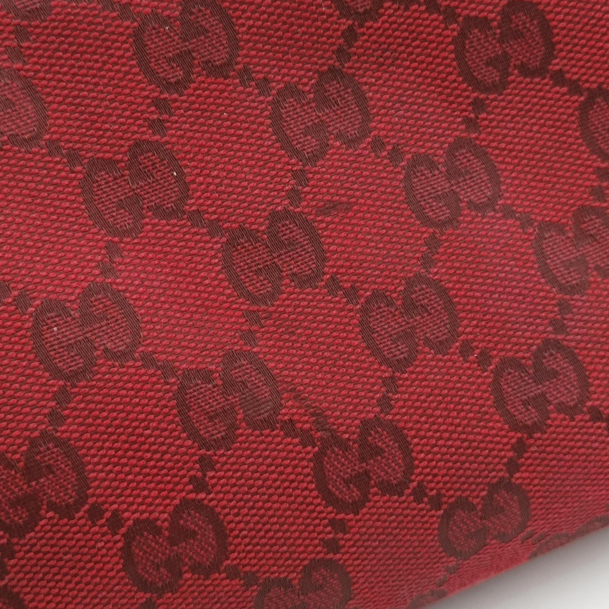 Pre-owned Gucci GG Canvas Red Canvas × Leather 308930 shoulderbag | stylenewstar