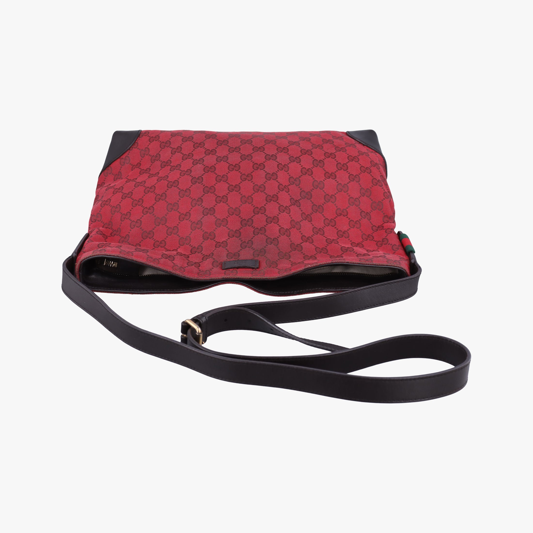 Pre-owned Gucci GG Canvas Red Canvas × Leather 308930 shoulderbag | stylenewstar