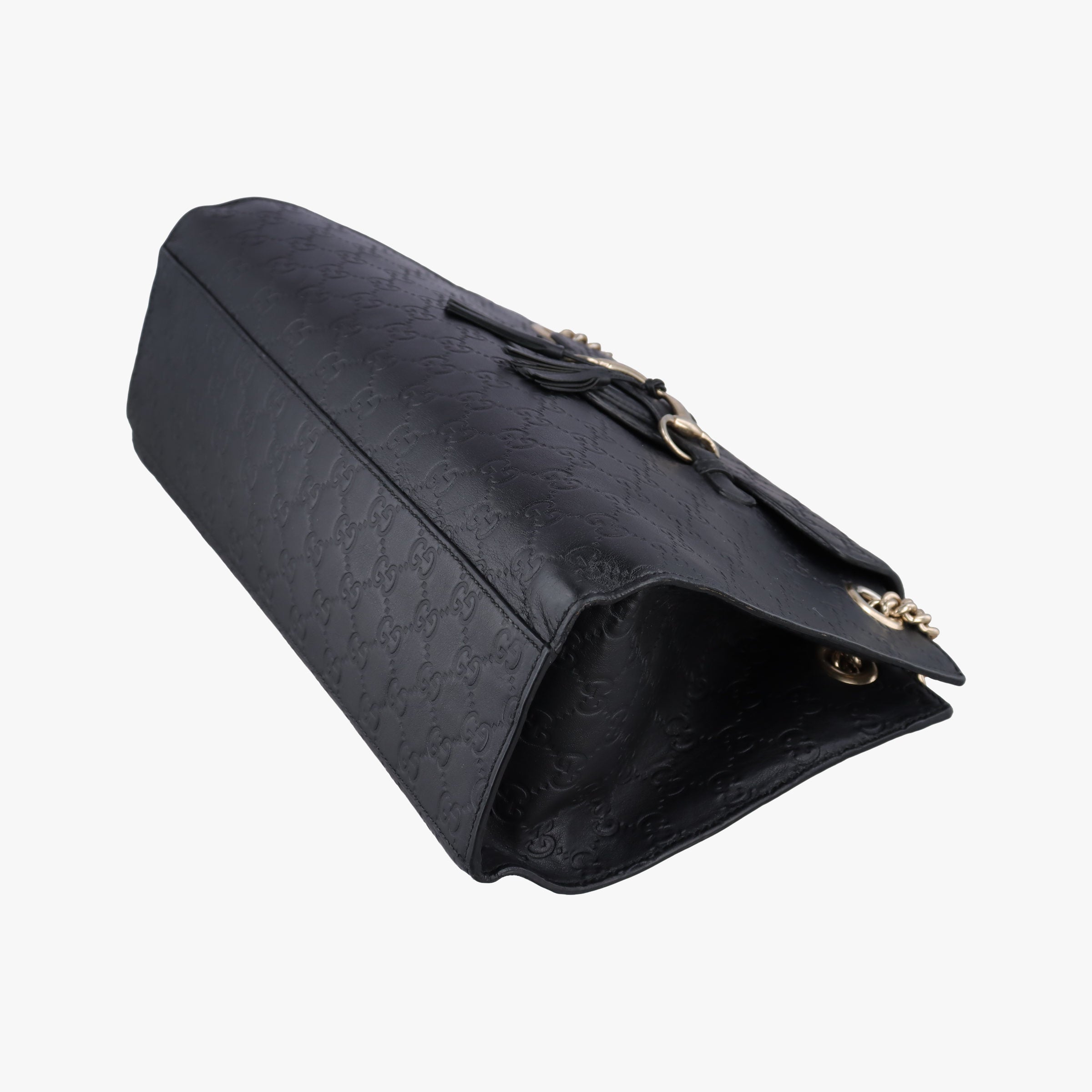Pre-owned Gucci Emily Black Leather 295403 shoulderbag | stylenewstar