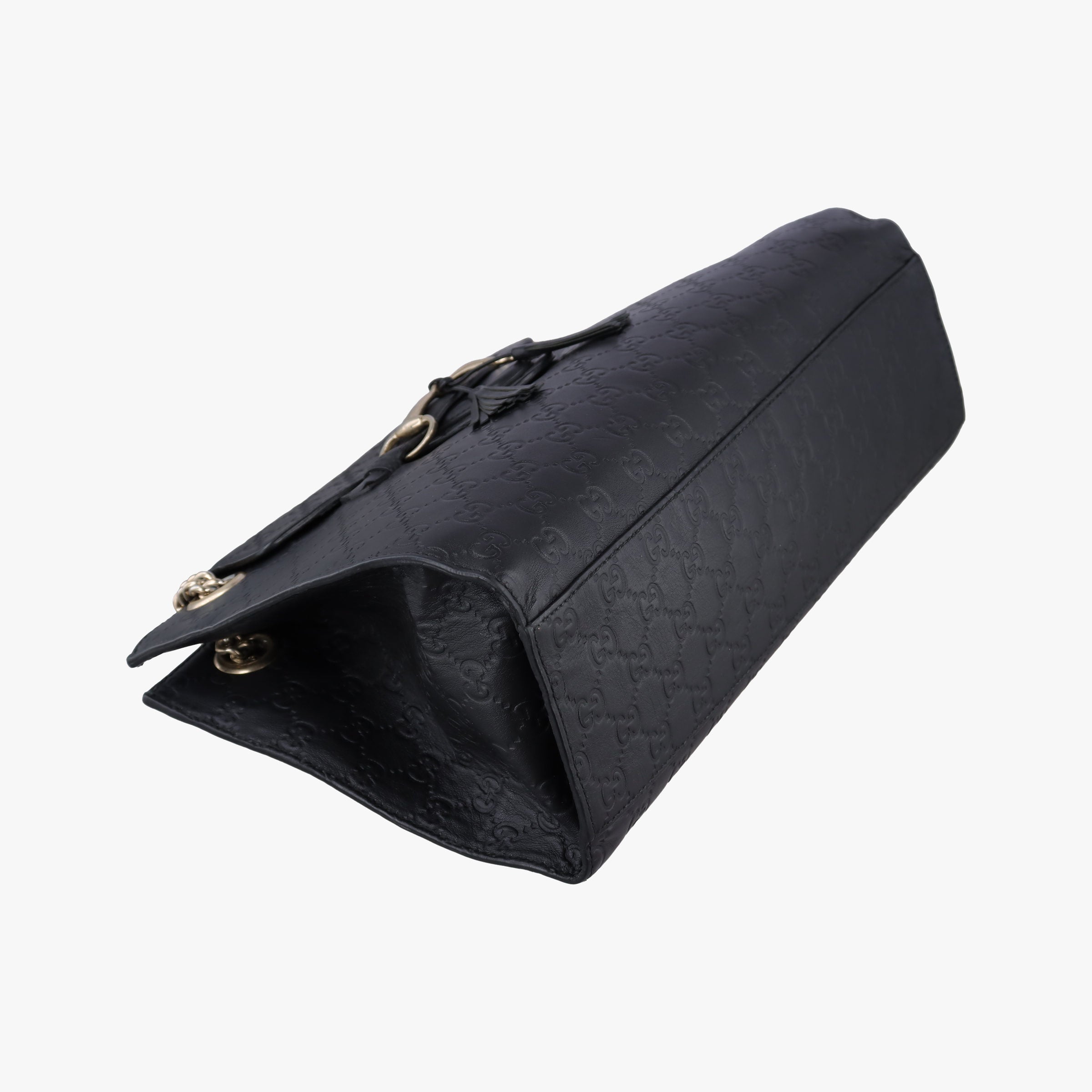 Pre-owned Gucci Emily Black Leather 295403 shoulderbag | stylenewstar