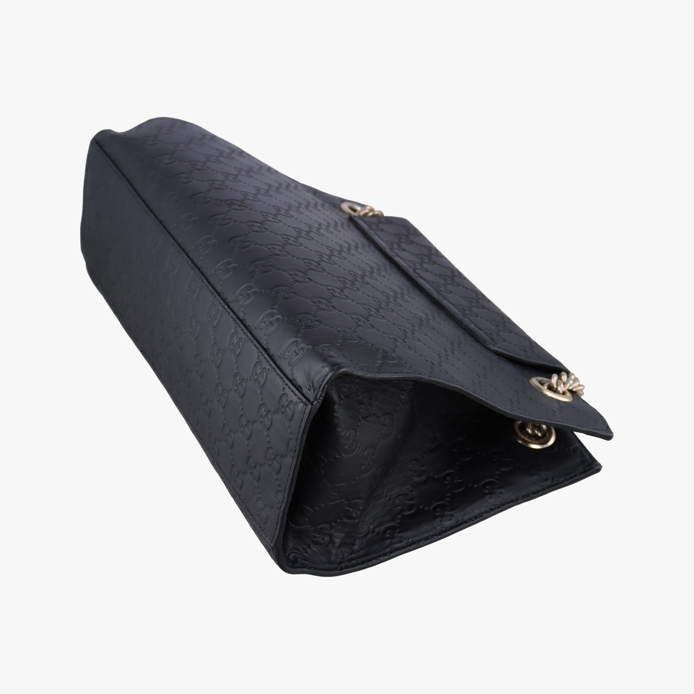 Pre-owned Gucci Emily Black Leather 295403 shoulderbag | stylenewstar