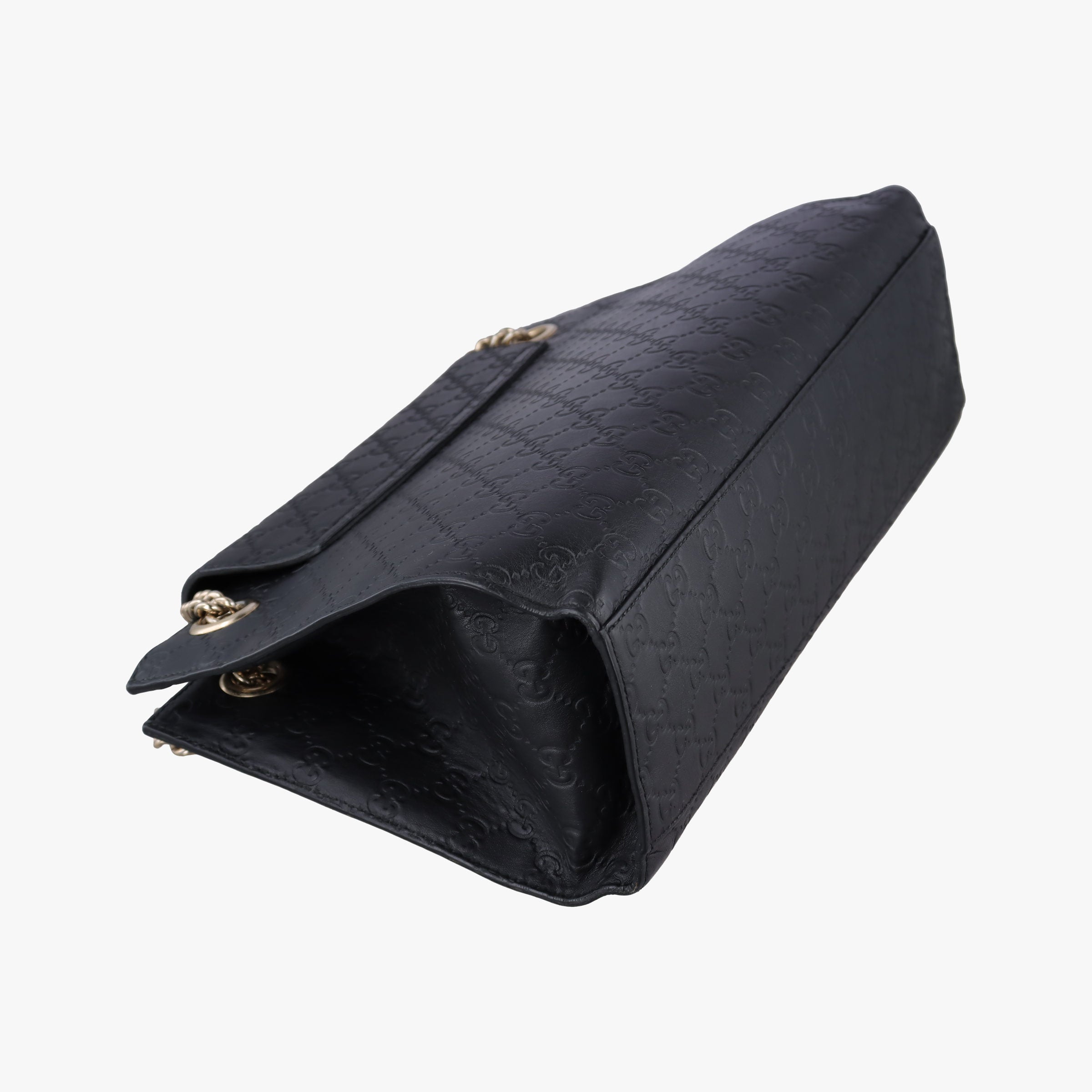 Pre-owned Gucci Emily Black Leather 295403 shoulderbag | stylenewstar