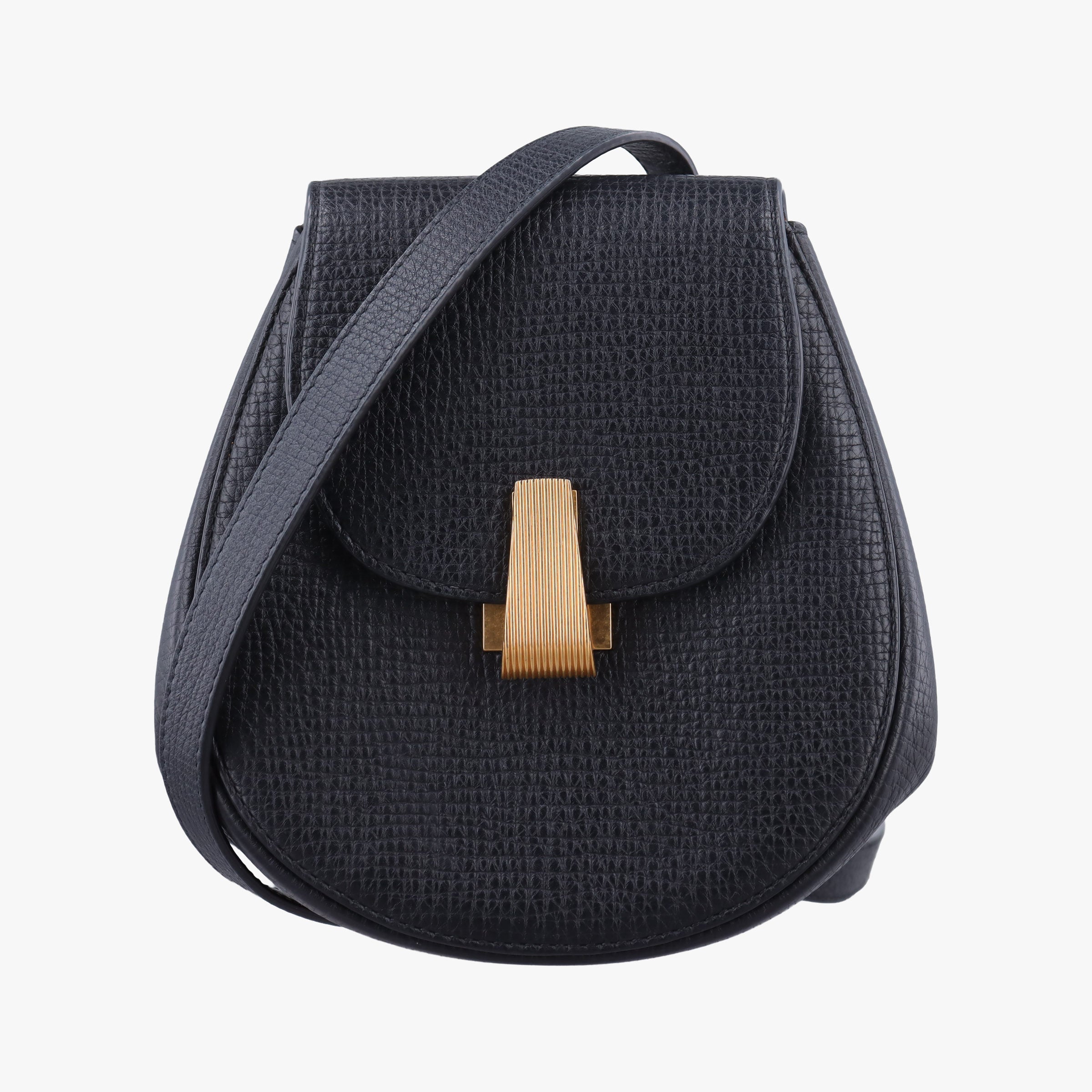 Pre-owned Bottega Veneta Palmelato Black Leather  shoulderbag | stylenewstar