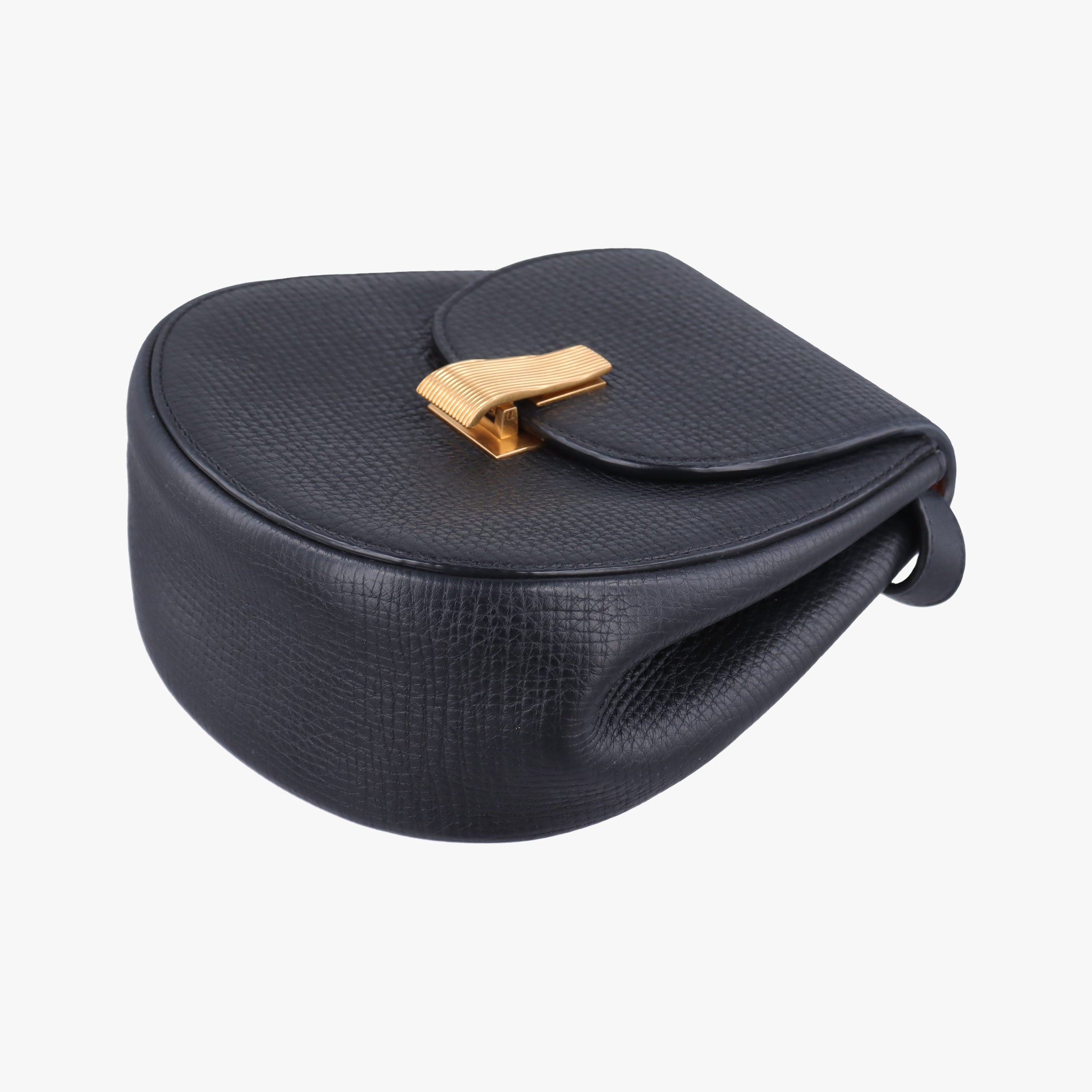 Pre-owned Bottega Veneta Palmelato Black Leather  shoulderbag | stylenewstar