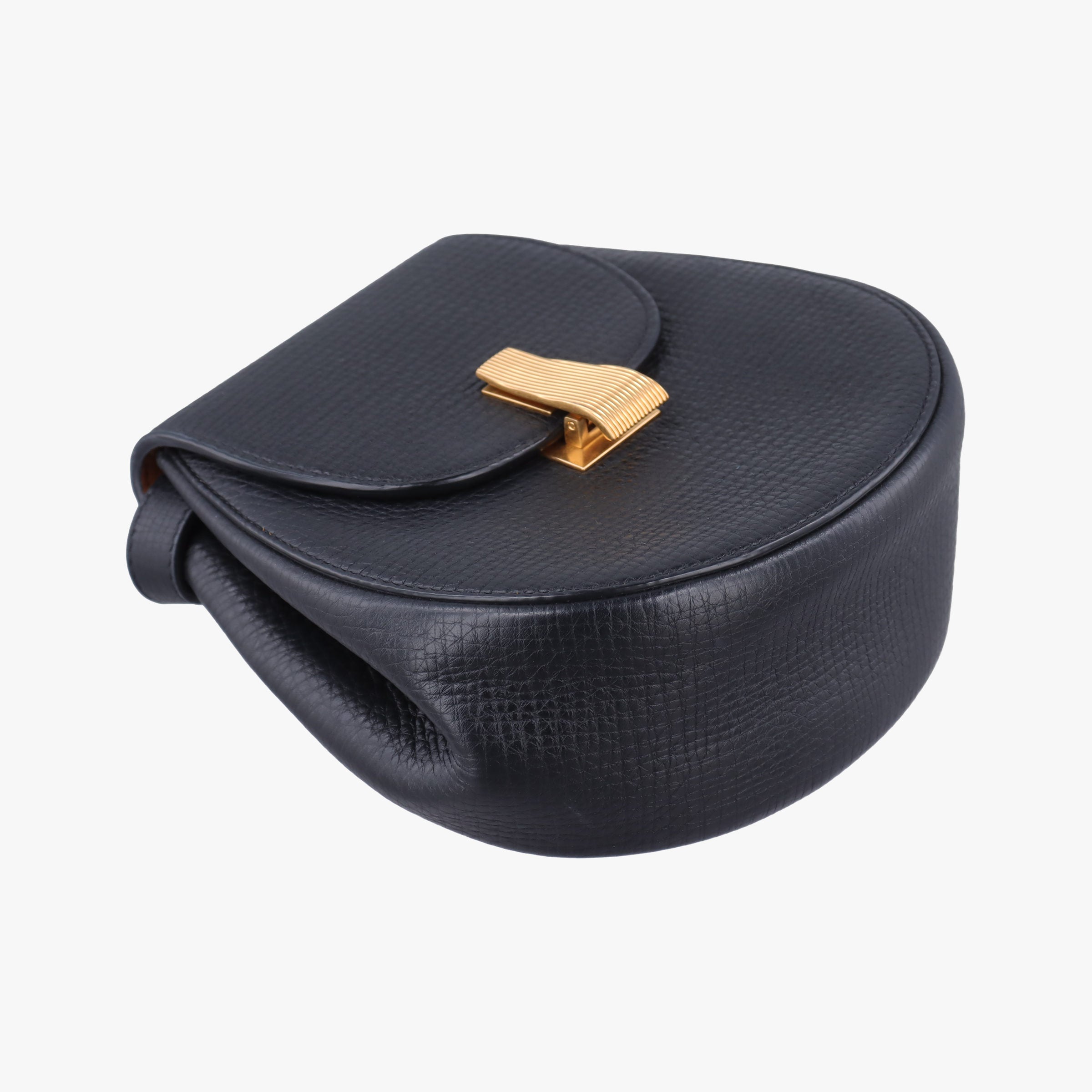 Pre-owned Bottega Veneta Palmelato Black Leather  shoulderbag | stylenewstar
