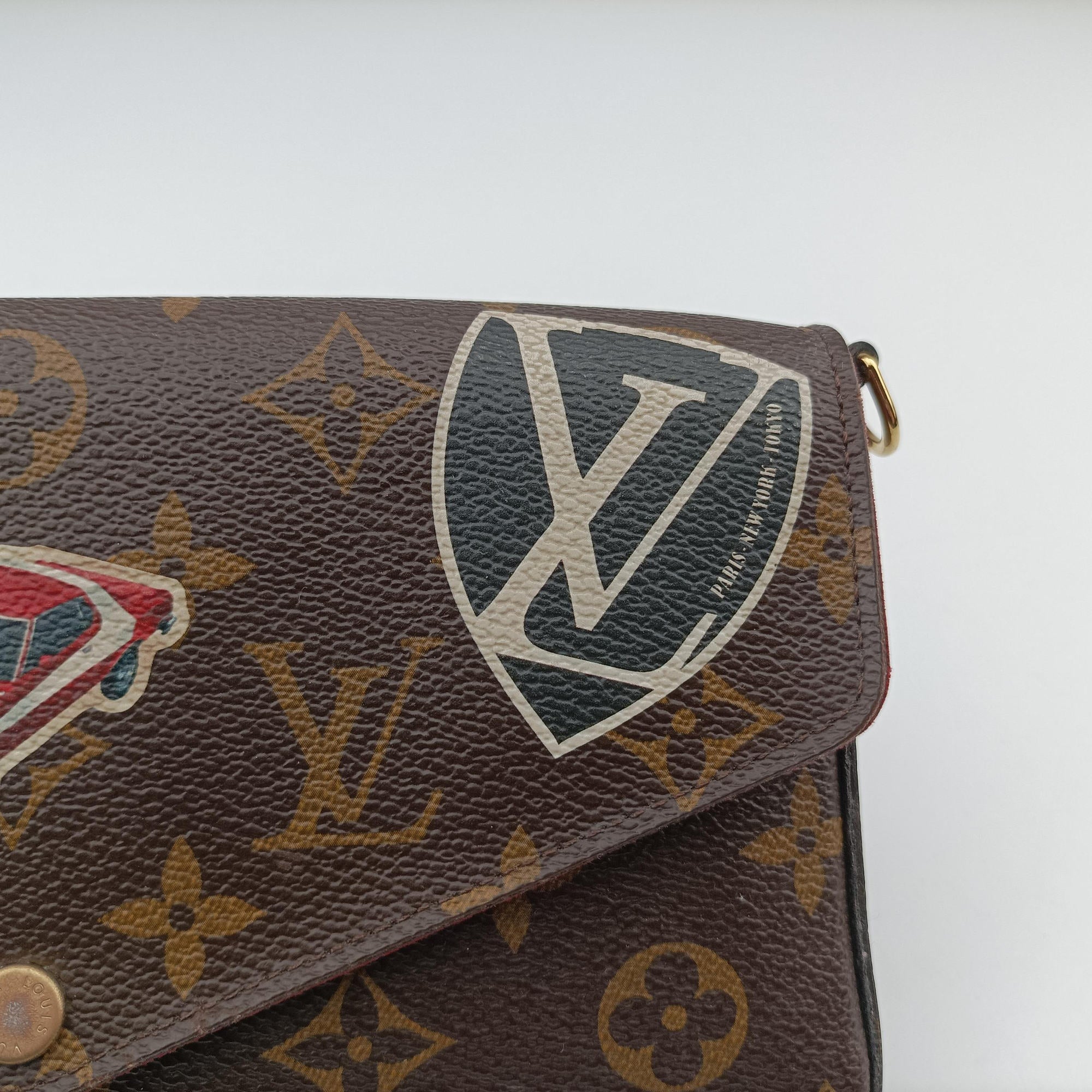 Pre-owned Louis Vuitton Felicie Pochette Brown×Multicolor Monogram Canvas M62145 shoulderbag | stylenewstar