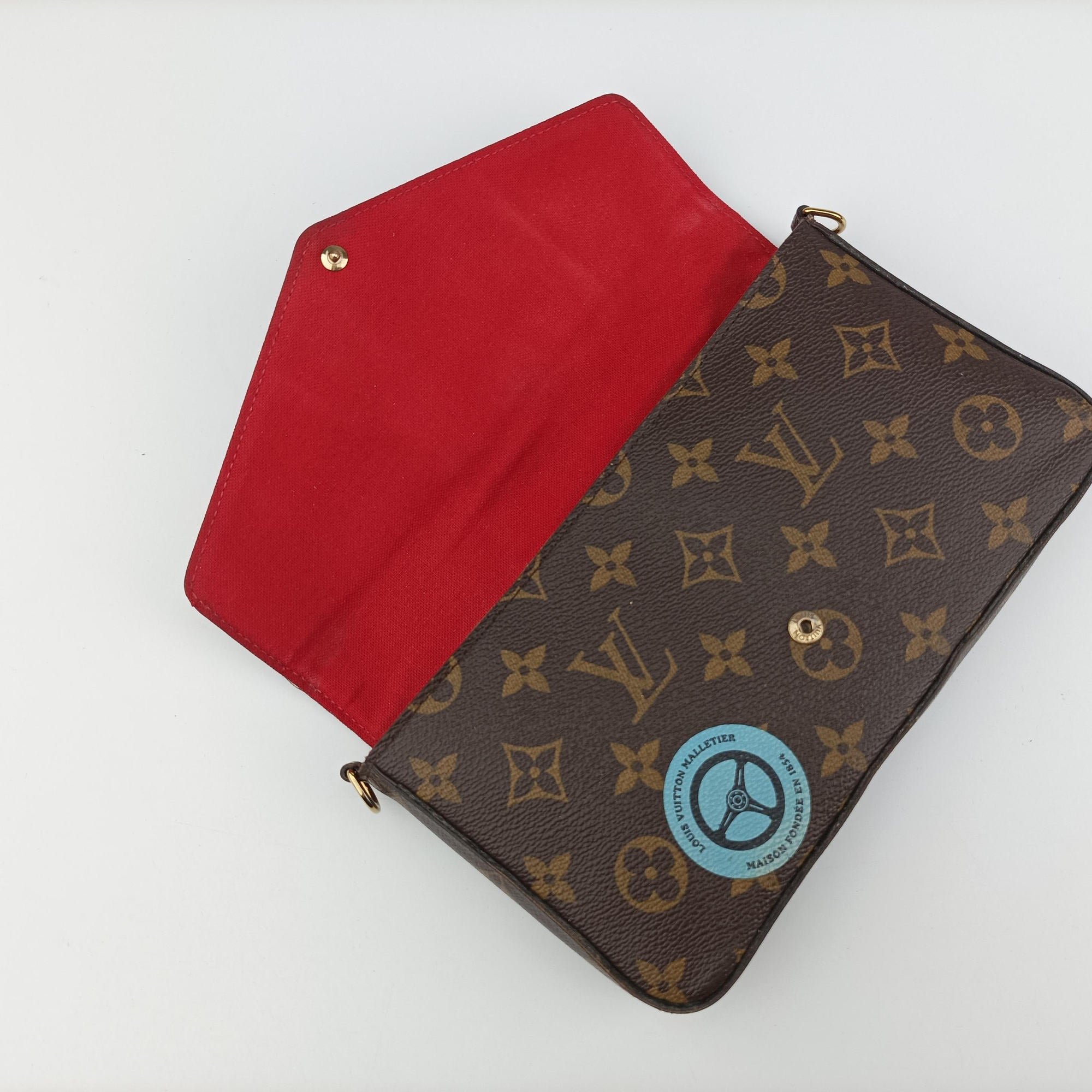 Pre-owned Louis Vuitton Felicie Pochette Brown×Multicolor Monogram Canvas M62145 shoulderbag | stylenewstar