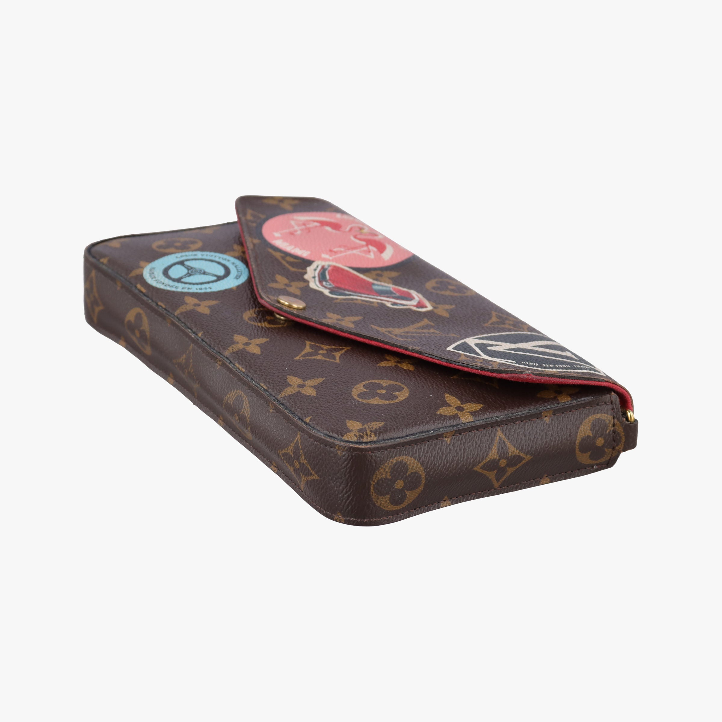 Pre-owned Louis Vuitton Felicie Pochette Brown×Multicolor Monogram Canvas M62145 shoulderbag | stylenewstar