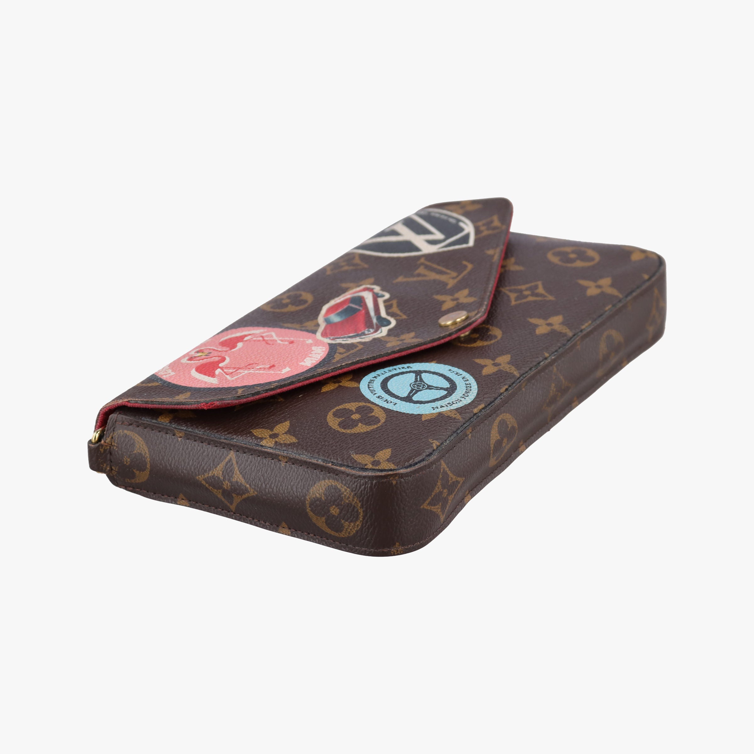 Pre-owned Louis Vuitton Felicie Pochette Brown×Multicolor Monogram Canvas M62145 shoulderbag | stylenewstar