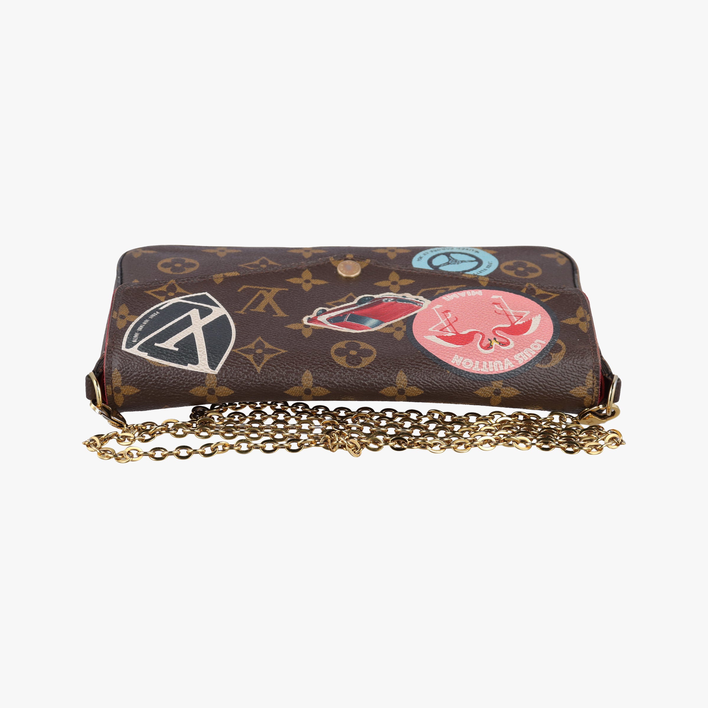 Pre-owned Louis Vuitton Felicie Pochette Brown×Multicolor Monogram Canvas M62145 shoulderbag | stylenewstar