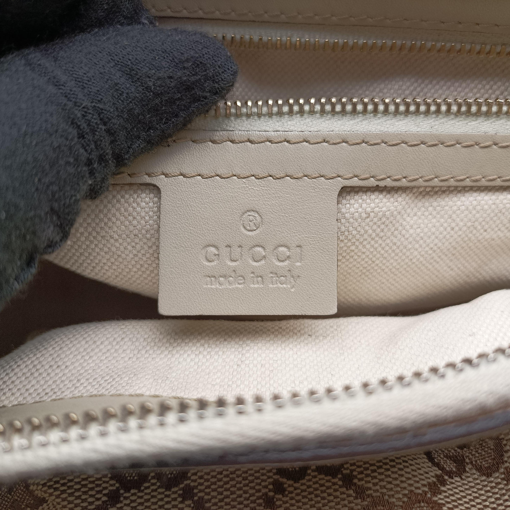 Vintage Gucci Mayfair Bow Tote Brown x White x Red x Green Canvas × Leather 257349 shoulderbag | stylenewstar